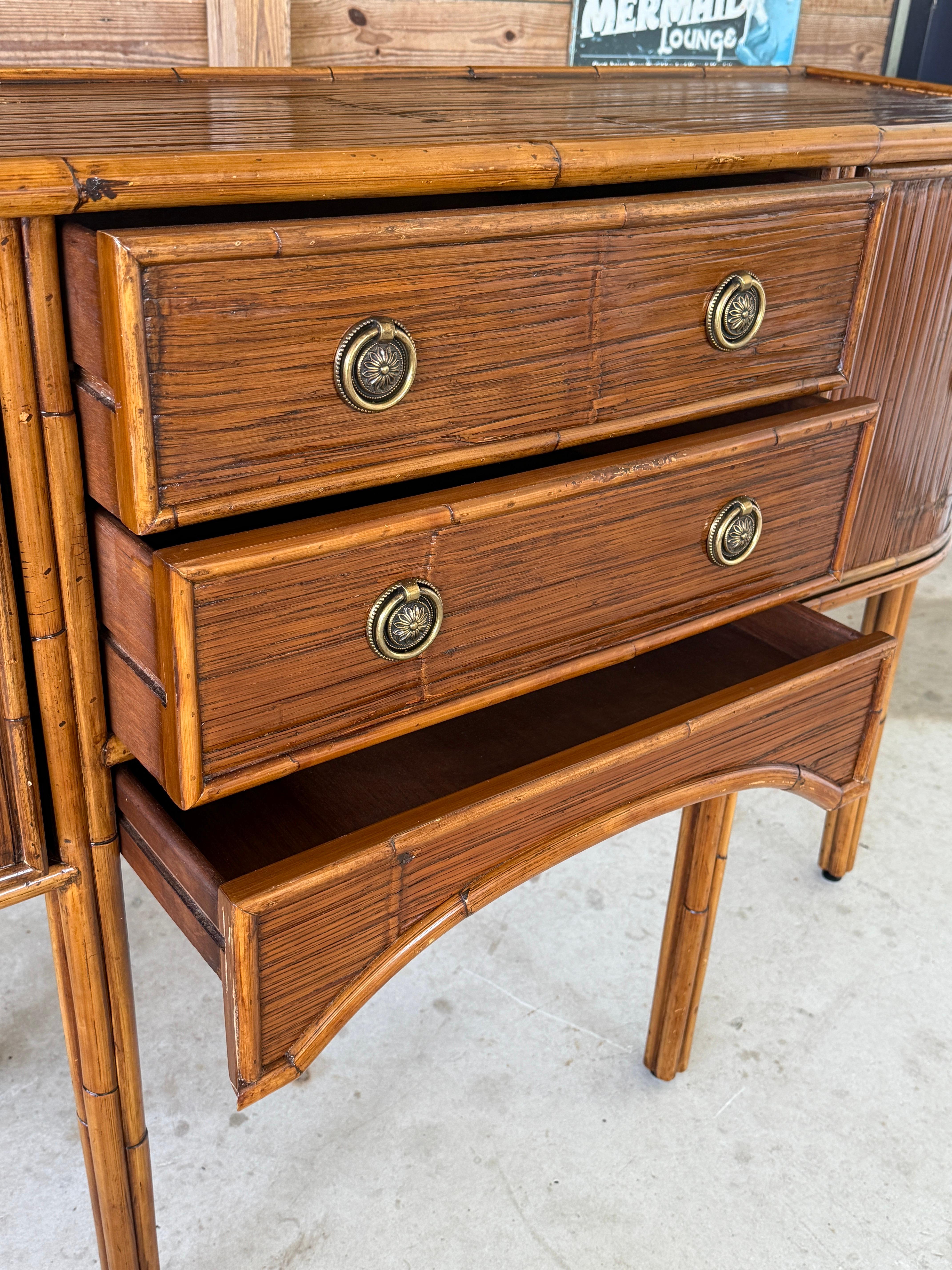 Late 20th Cent Coastal Organic Modern Ref: Rattan Sideboard by E. Murio, Manila For Sale 8