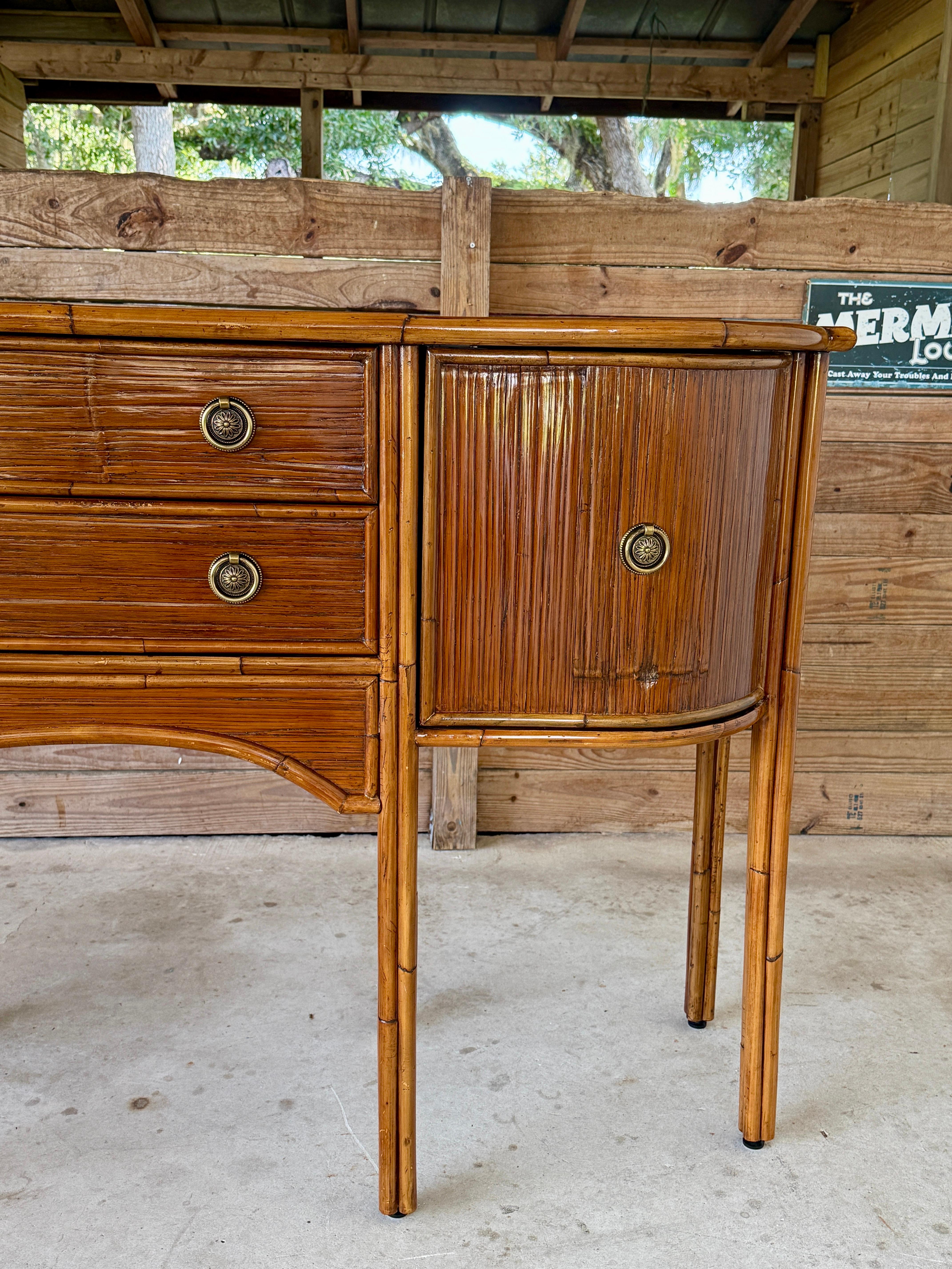 Late 20th Cent Coastal Organic Modern Ref: Rattan Sideboard by E. Murio, Manila For Sale 9