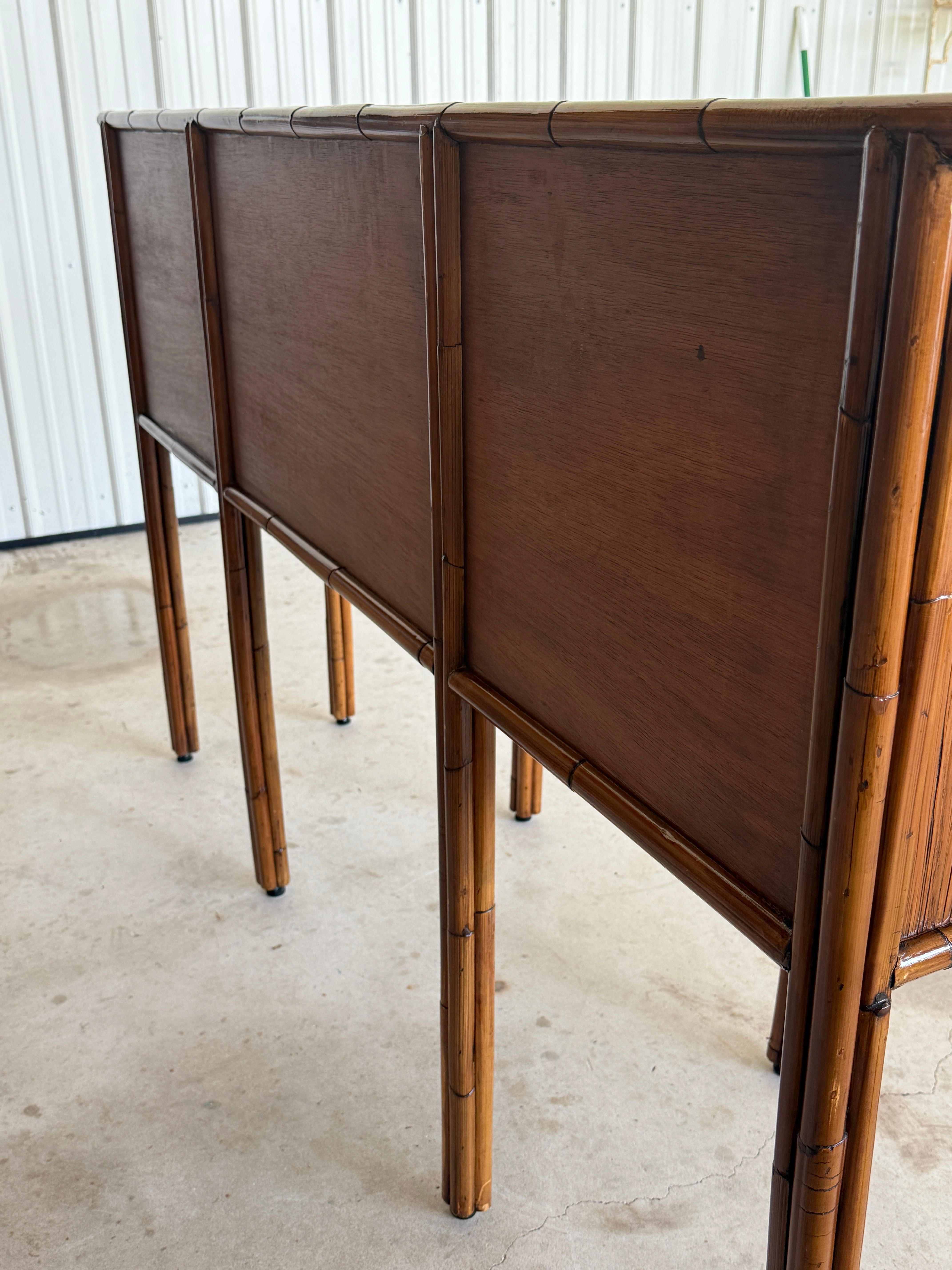 Late 20th Cent Coastal Organic Modern Ref: Rattan Sideboard by E. Murio, Manila In Good Condition For Sale In North Fort Myers, FL