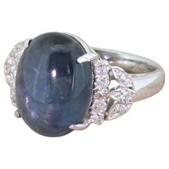 Late 20th Century 11.22 Carat Cabochon Sapphire Ring
