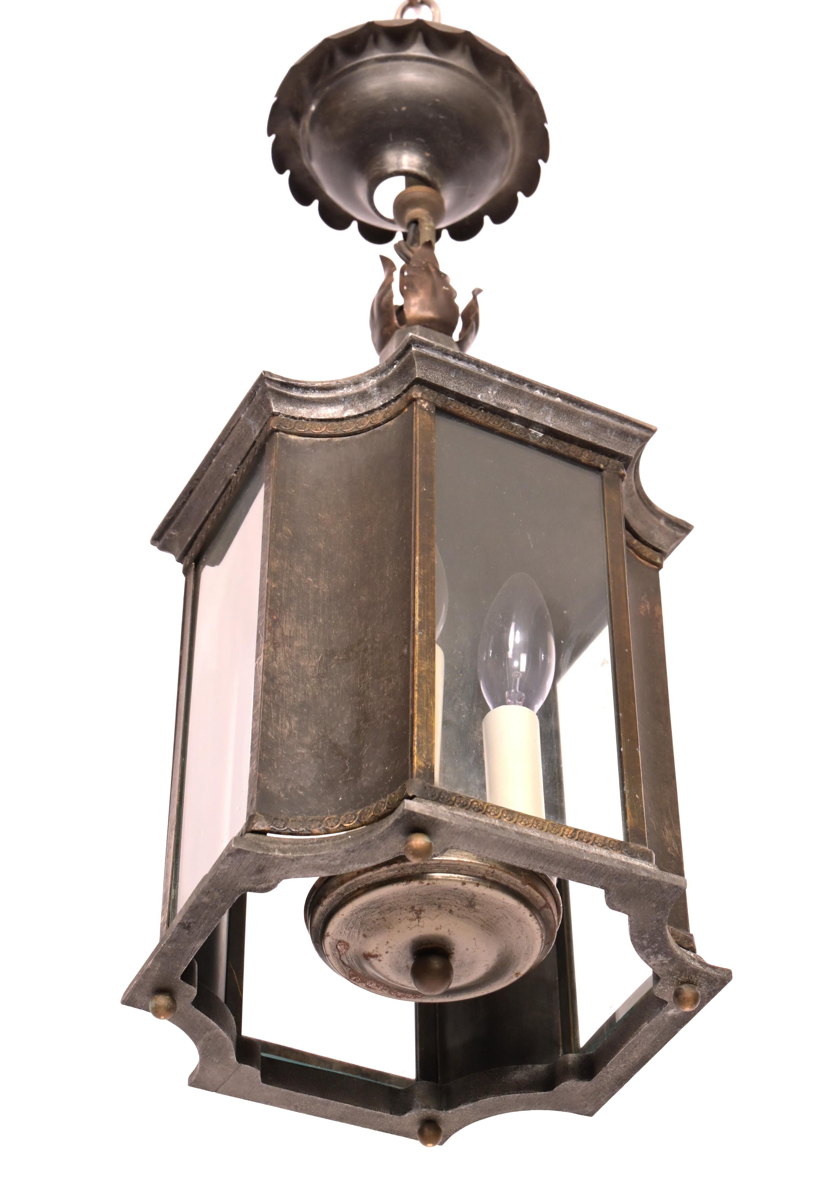 Late 20th Century 3 Light Pagoda Lantern In Good Condition For Sale In New York, NY