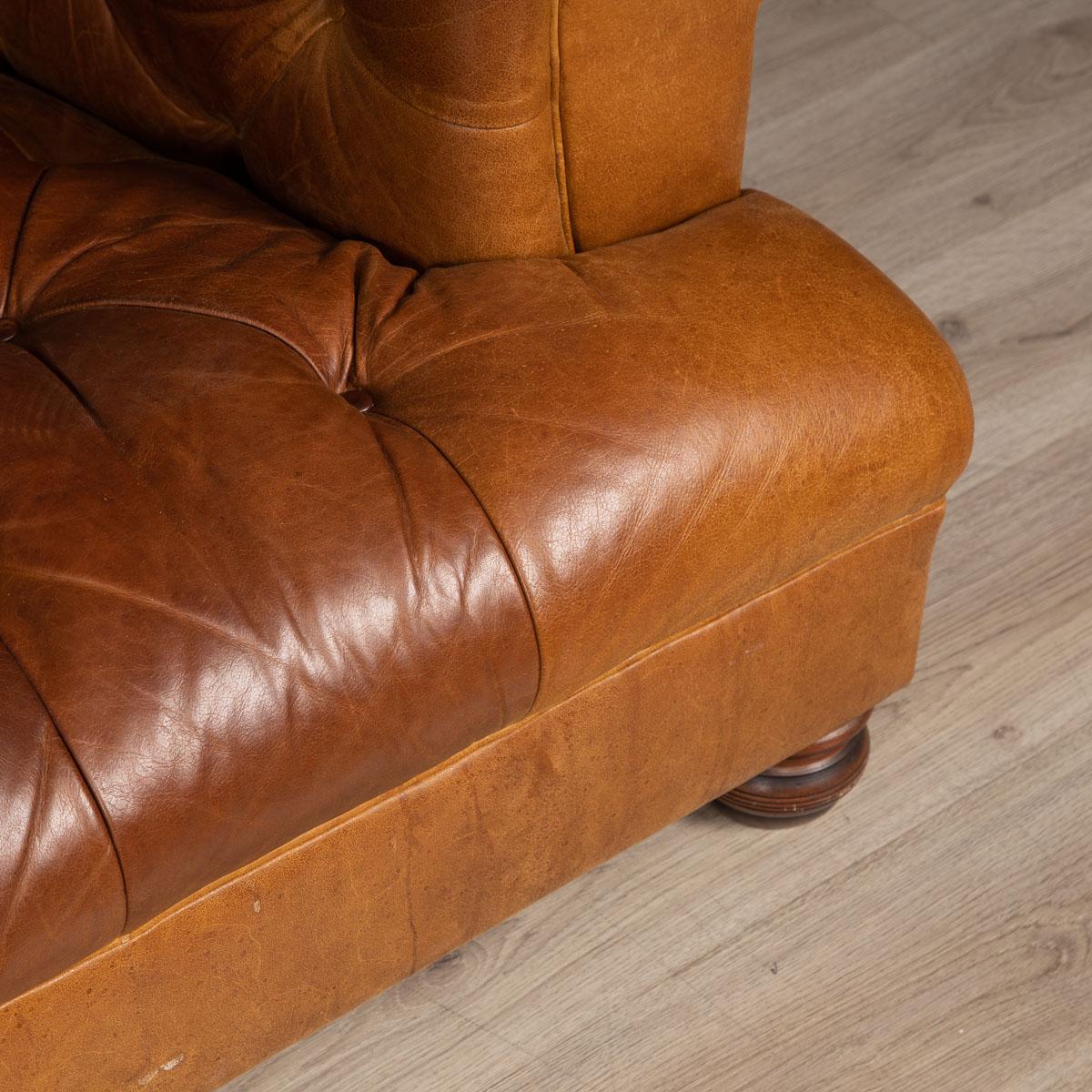 Late 20th Century 3-Seat Chesterfield Leather Sofa with Button Down Seat 8