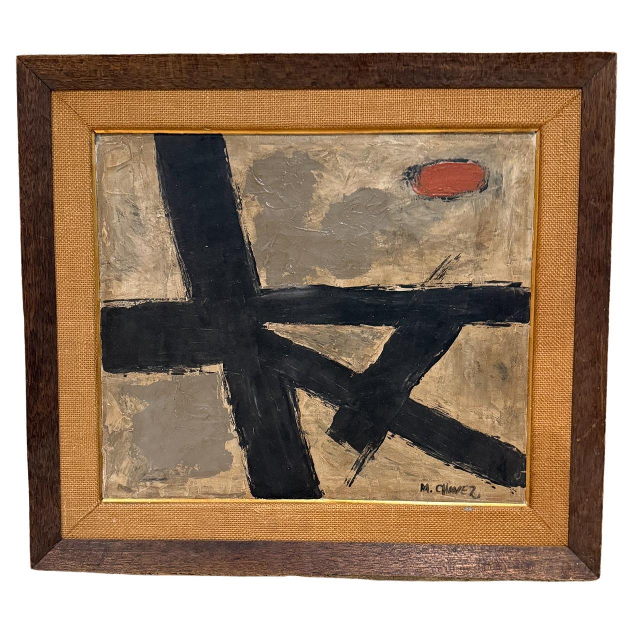Expresionismo abstracto de finales del siglo XX Arte moderno Pintura firmada en venta
