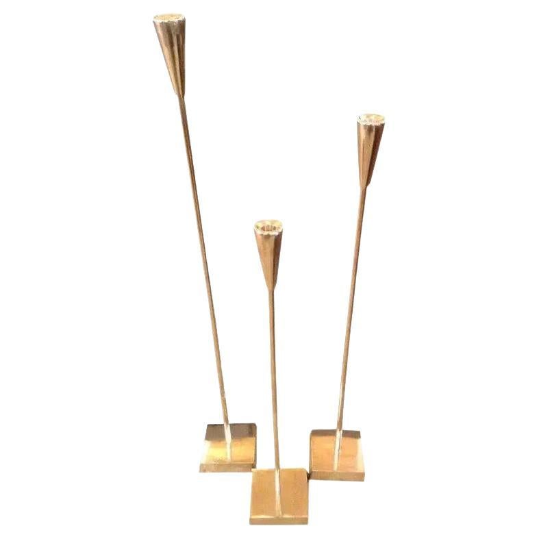 Chandeliers à étages en aluminium de la fin du 20e siècle - Lot de 3