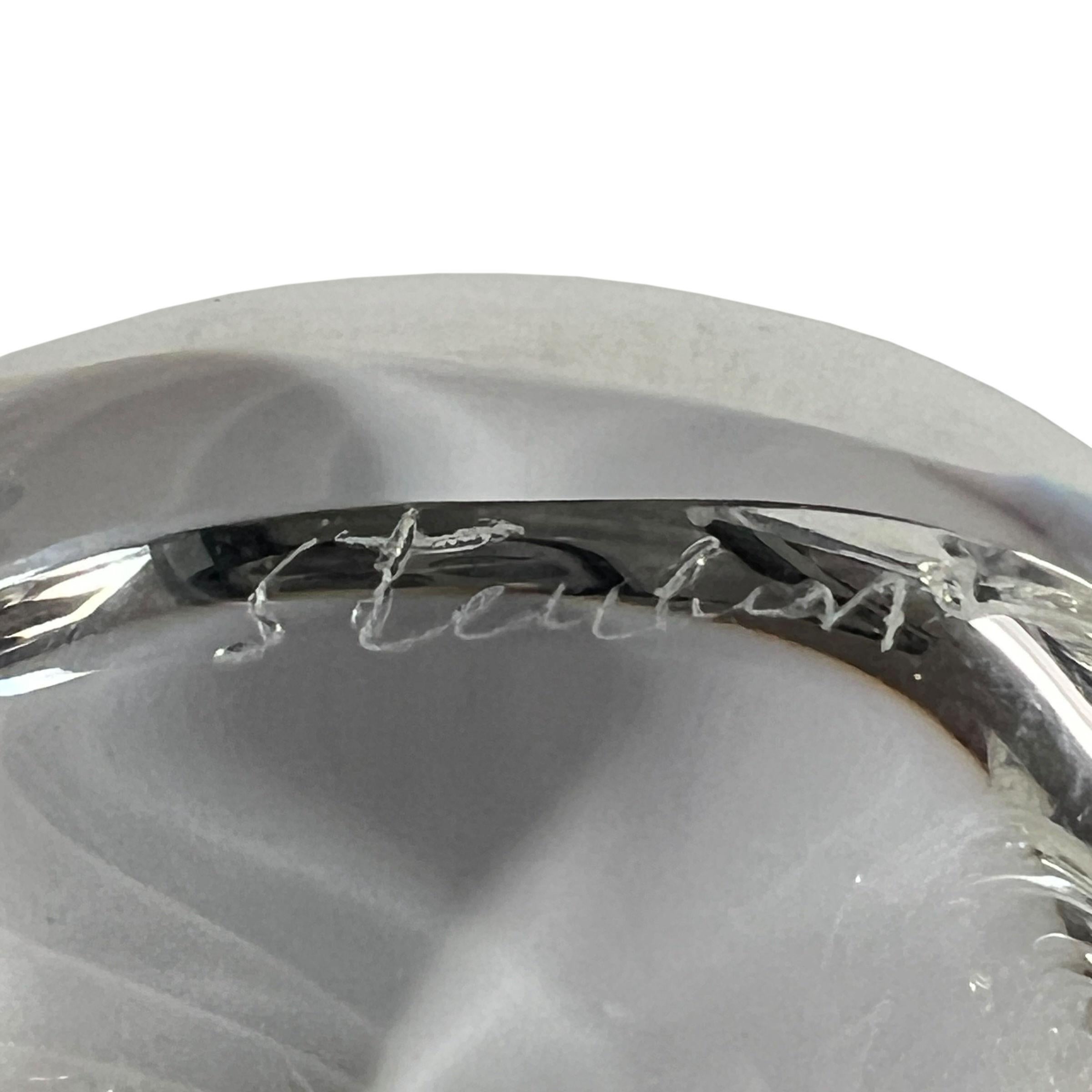Late 20th Century American Art Glass Crystal Caterpillar Sculpture by, Steuben For Sale 5