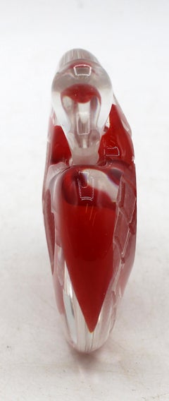 Late 20th Century American Art Glass "Hearts" Perfume Flask