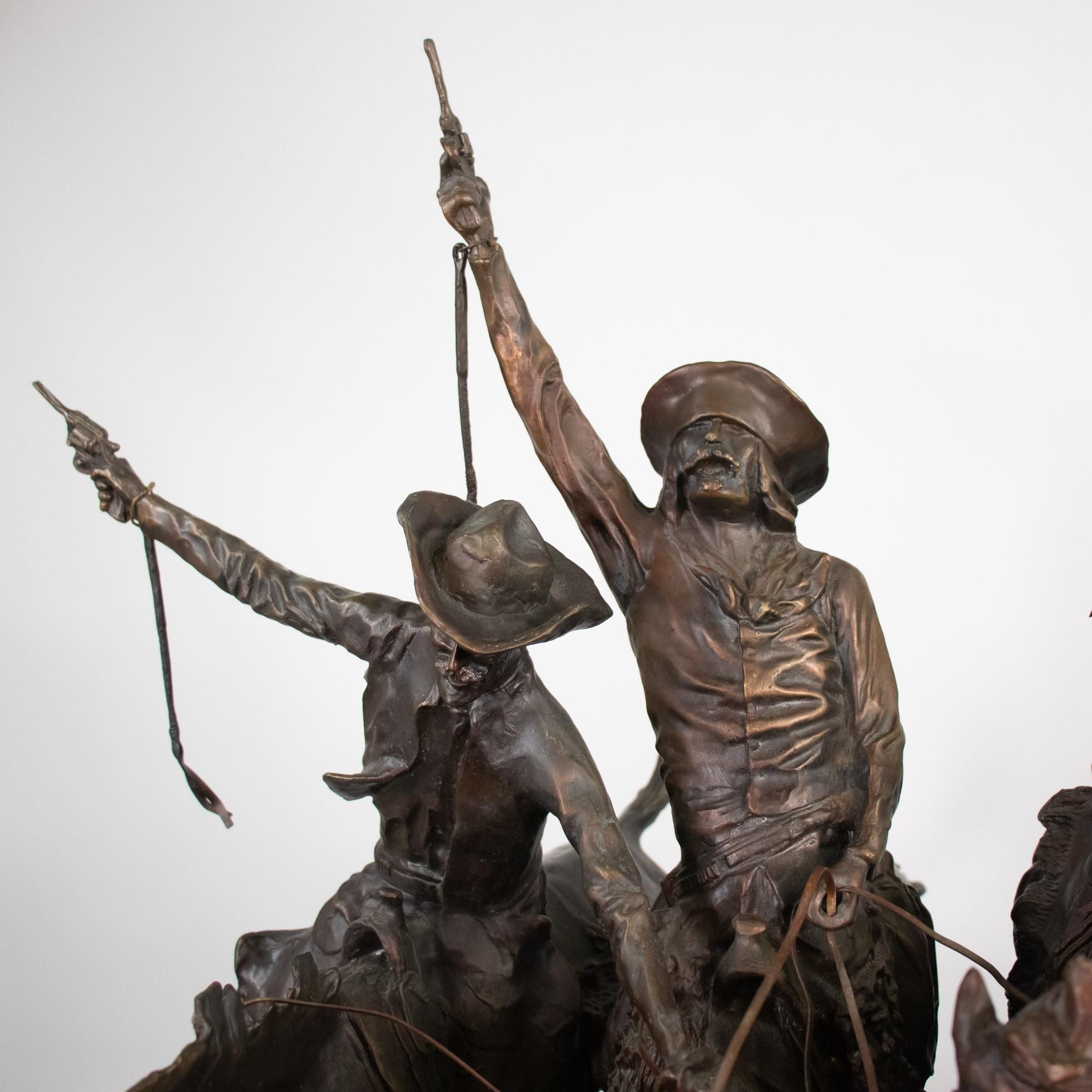 Scultura in bronzo americana della fine del 20° secolo (after) Frederic Remington in vendita 7