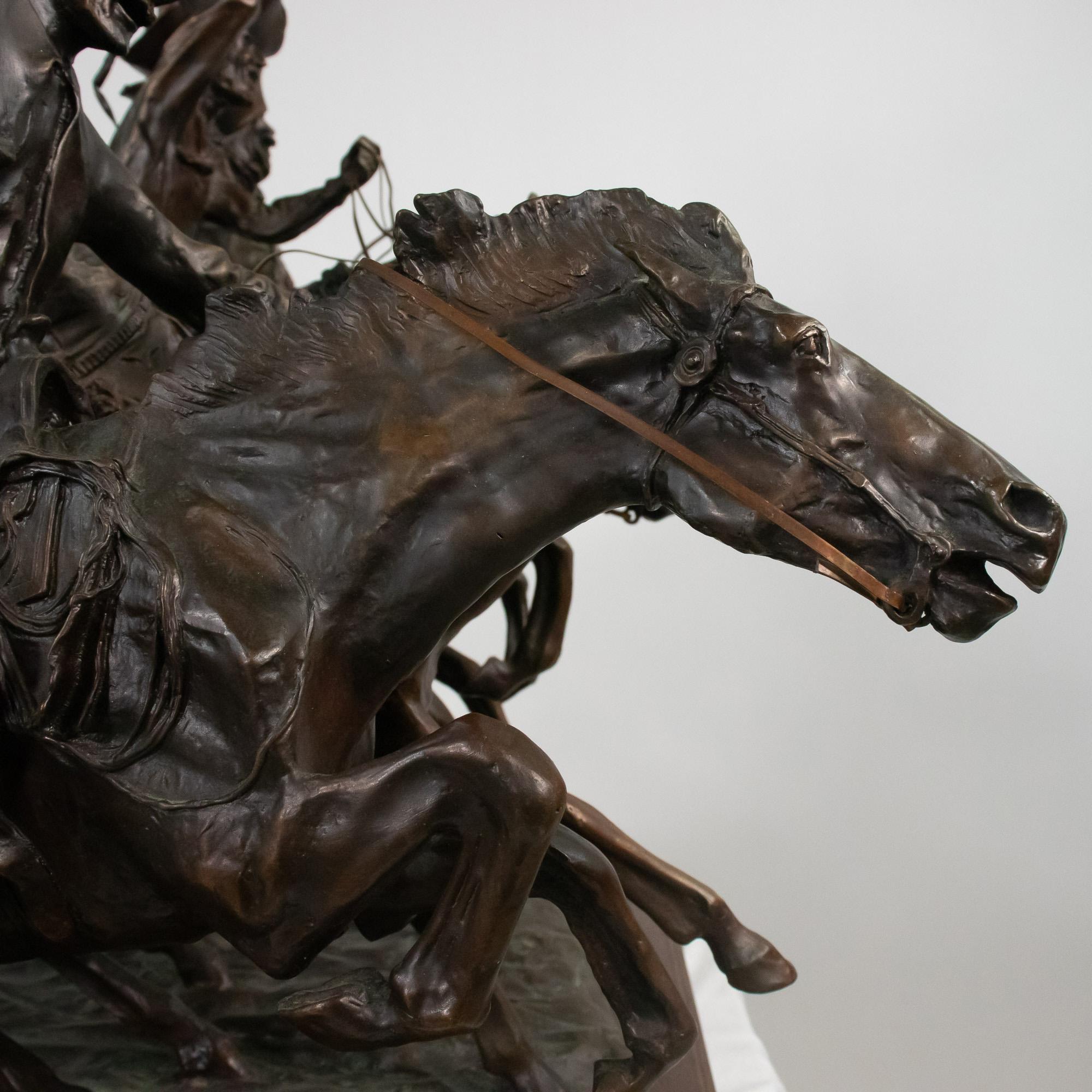 Scultura in bronzo americana della fine del 20° secolo (after) Frederic Remington in vendita 9