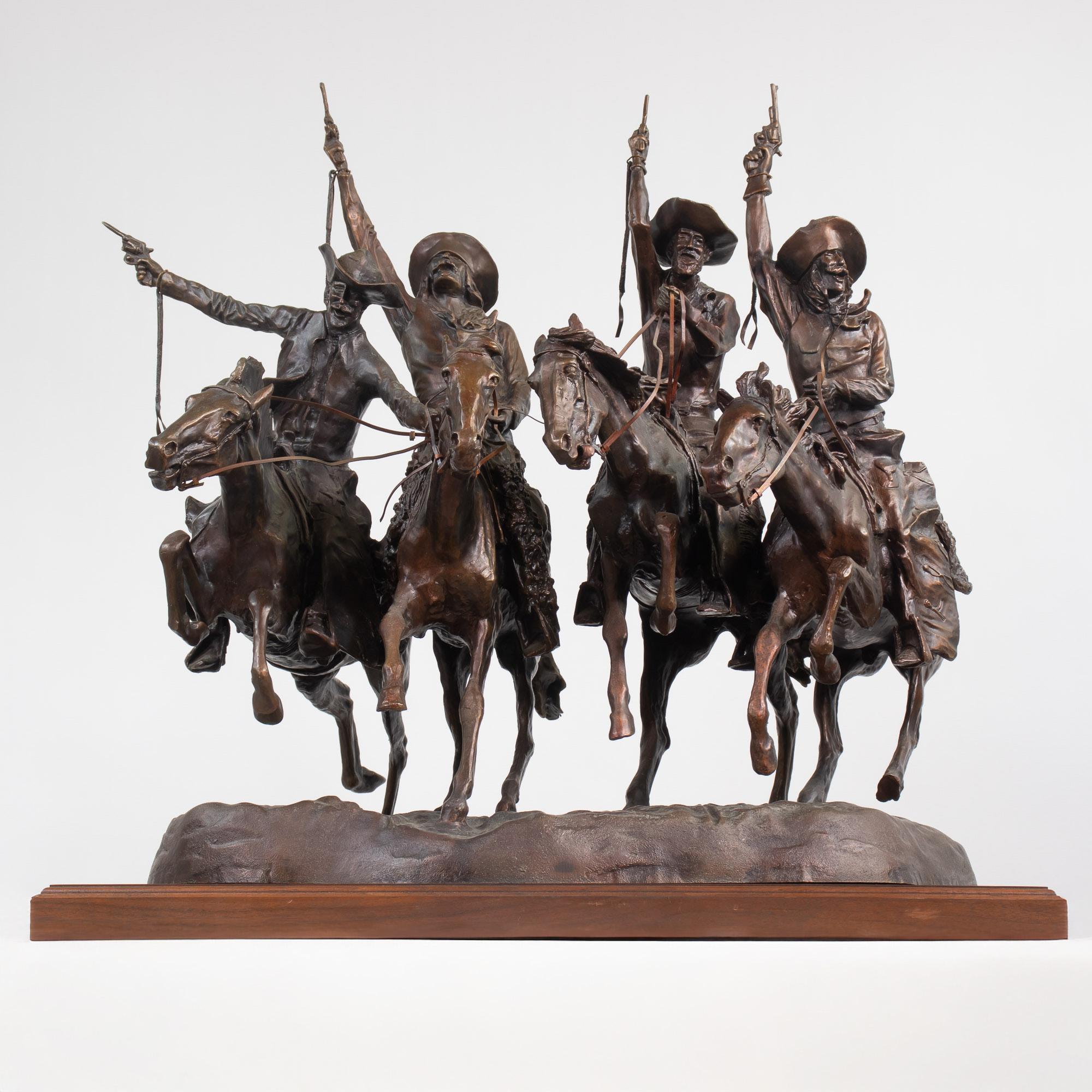 American Craftsman Scultura in bronzo americana della fine del 20° secolo (after) Frederic Remington in vendita