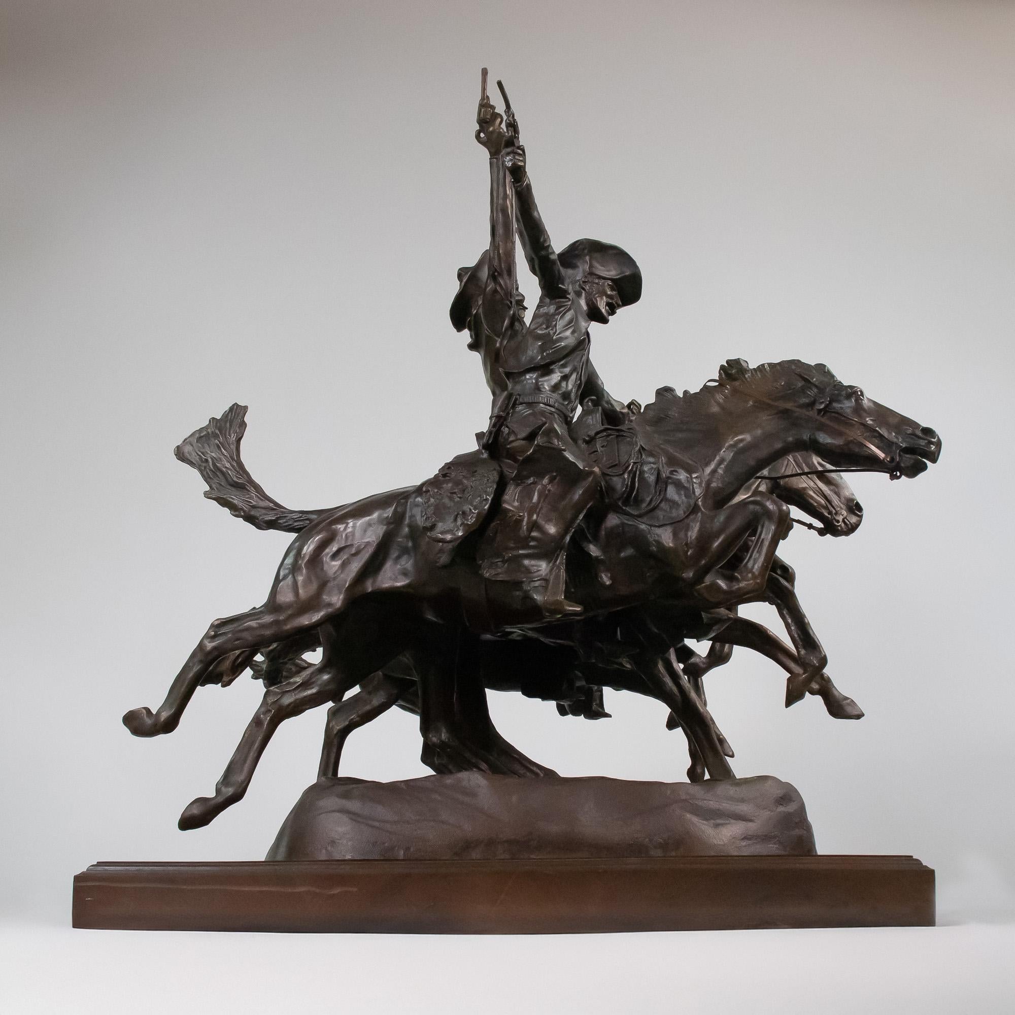 Americano Scultura in bronzo americana della fine del 20° secolo (after) Frederic Remington in vendita