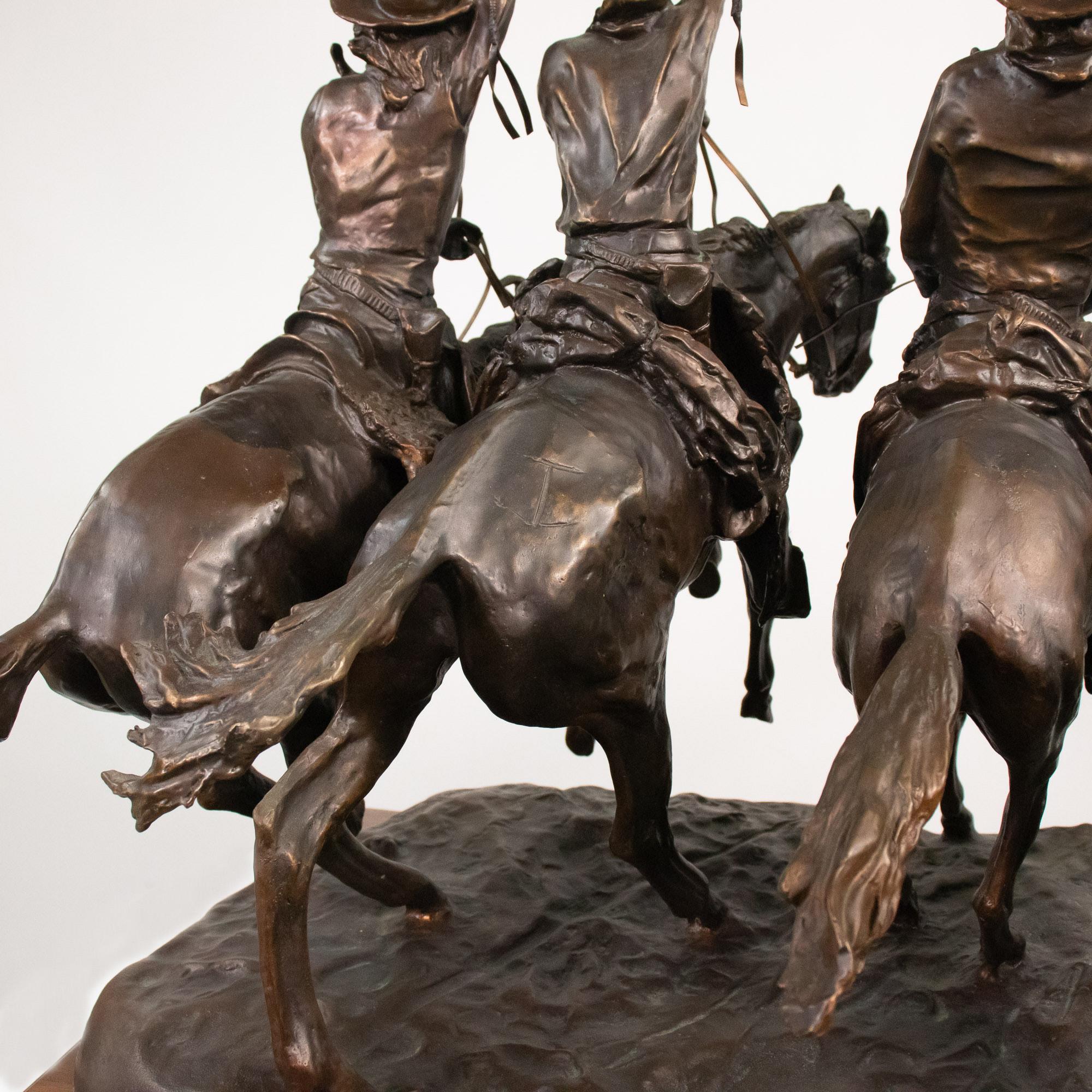 Bronzo Scultura in bronzo americana della fine del 20° secolo (after) Frederic Remington in vendita