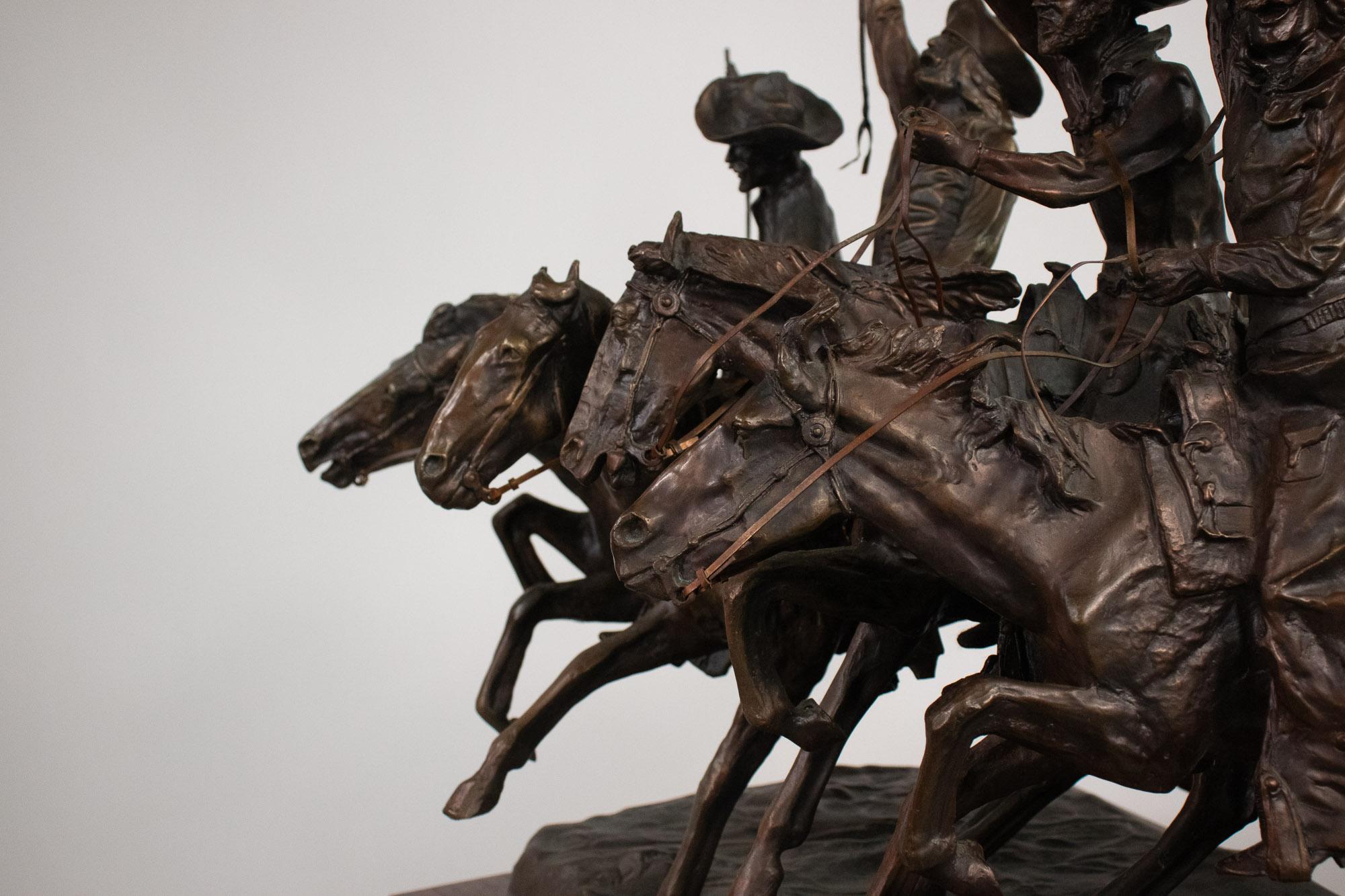 Scultura in bronzo americana della fine del 20° secolo (after) Frederic Remington in vendita 1