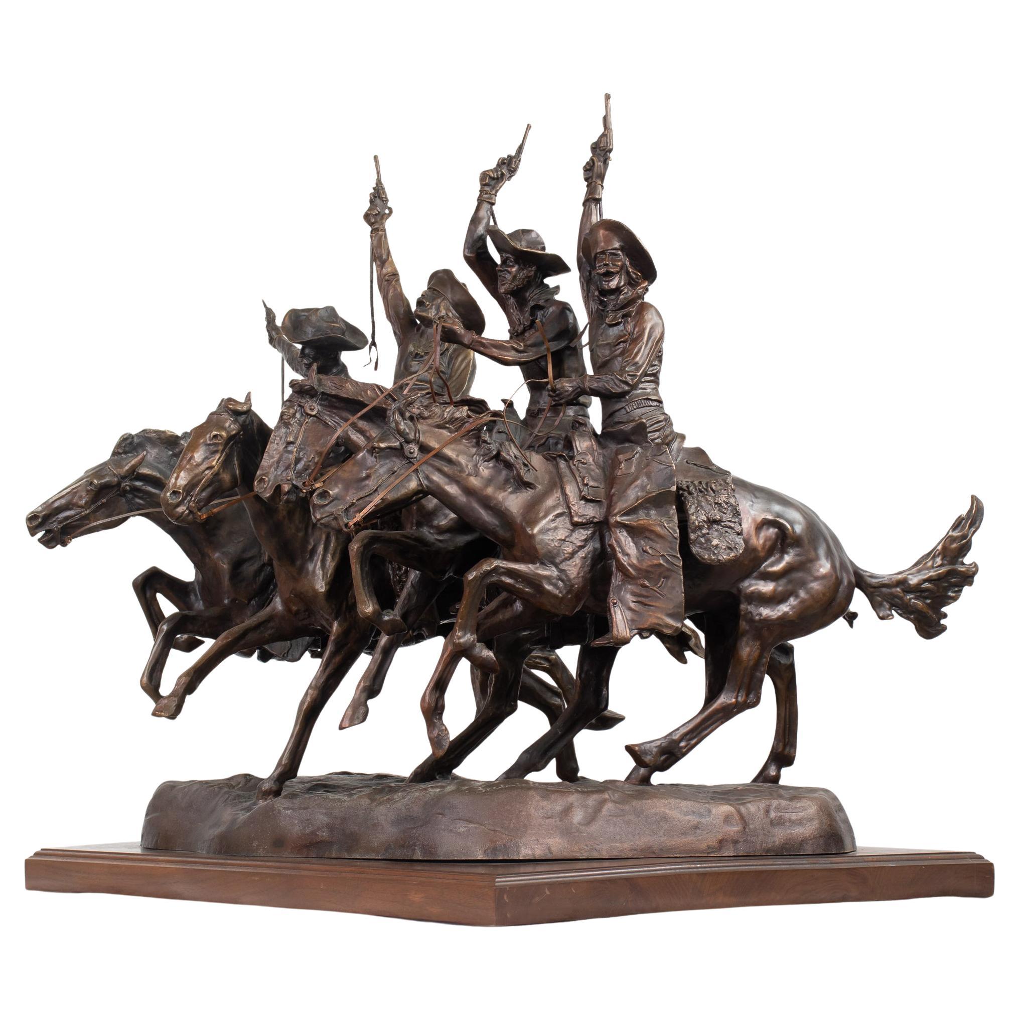 Scultura in bronzo americana della fine del 20° secolo (after) Frederic Remington