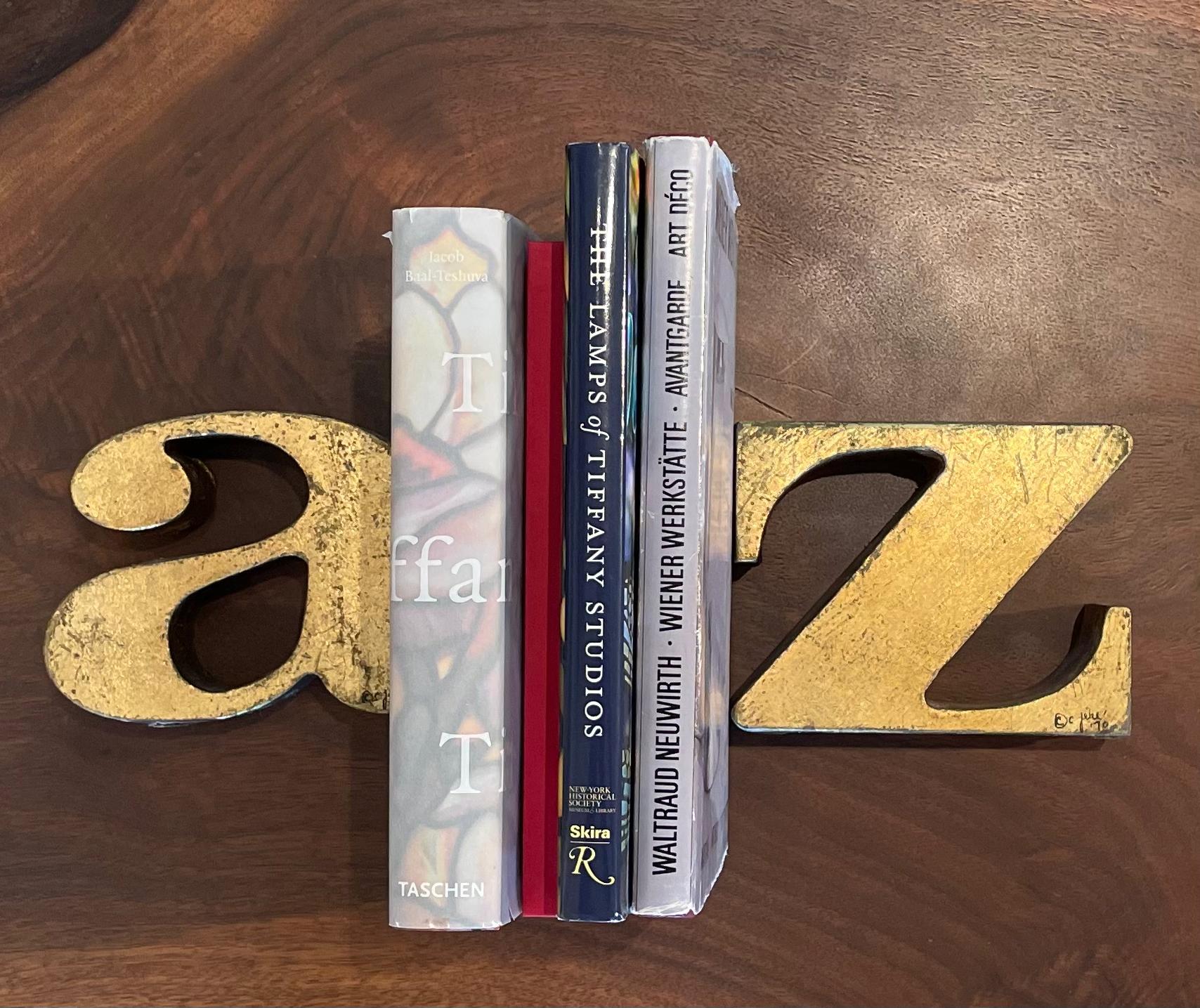 Mid-Century Modern Late 20th Century American Mid Century Modern A - Z Bookends by, Curtis Jere For Sale