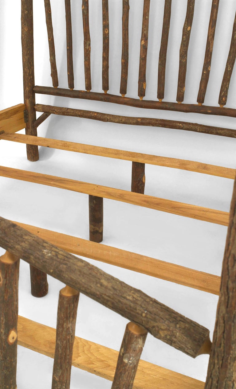 Late 20th Century American Rustic Old Hickory FourPoster Bed For Sale