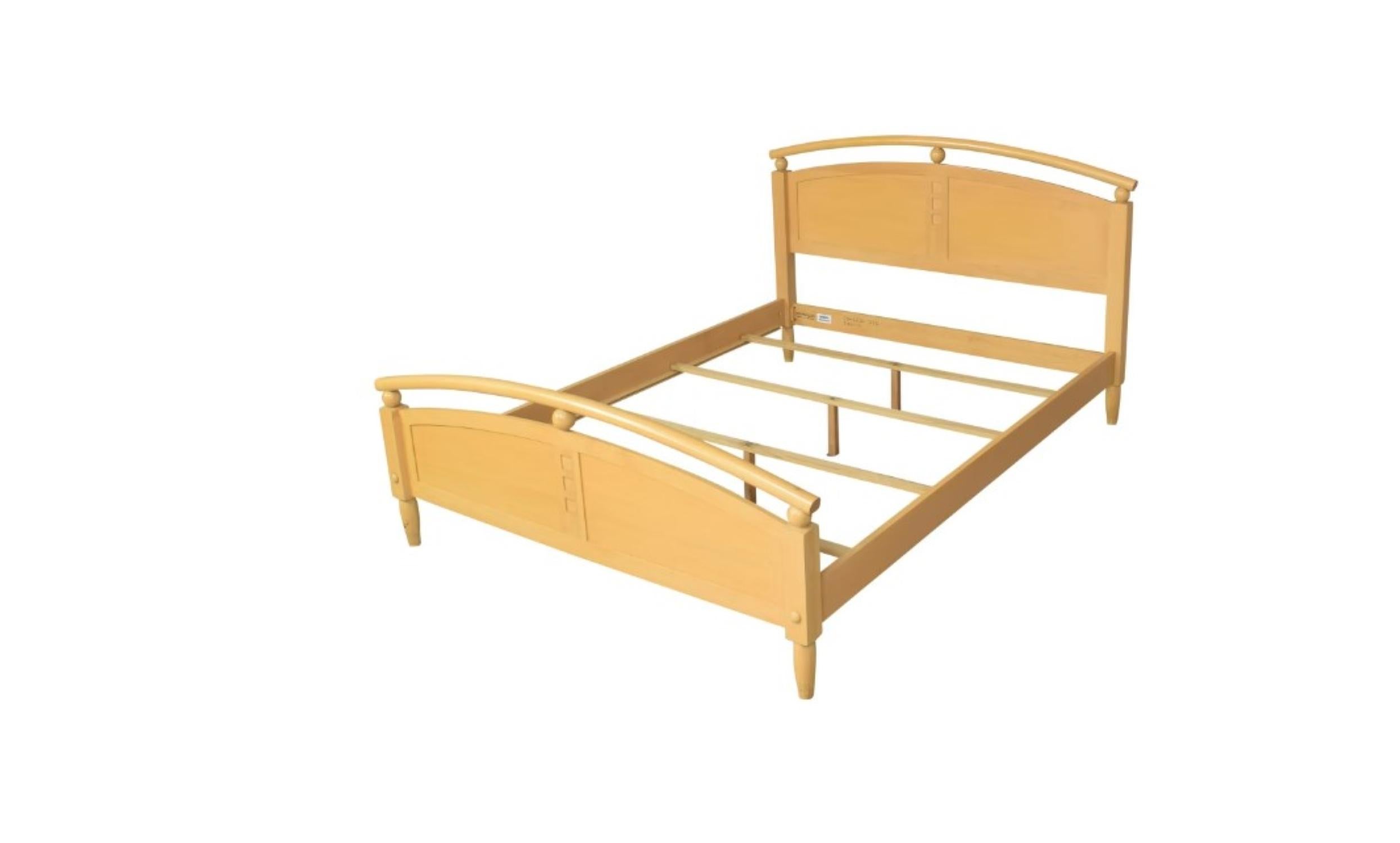 Modern Late 20th Century American Solid Birch Arch Full Size Bedstead For Sale