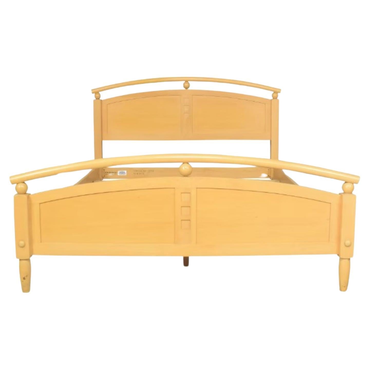 Late 20th Century American Solid Birch Arch Full Size Bedstead For Sale