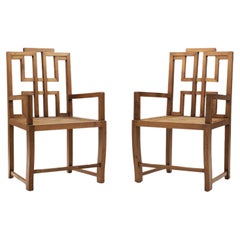 Late 20th Century Anglo-Chinese Chairs with Caned Seats, Europe 1980s