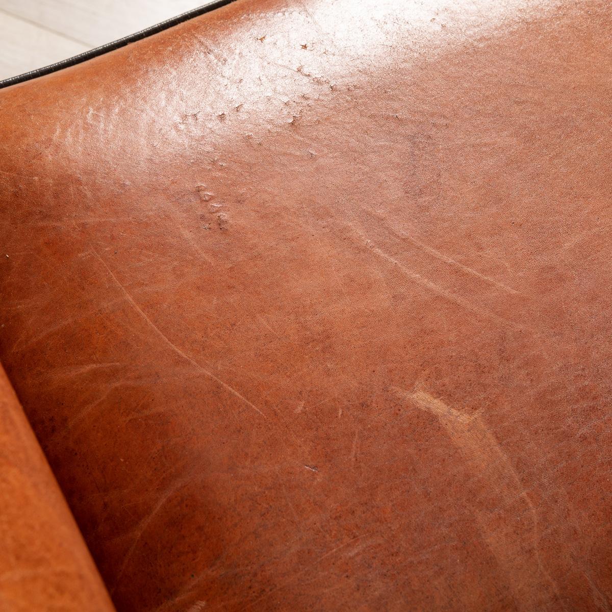 Late 20th Century Art Deco Style Dutch Two Seater Sheepskin Leather Sofa 13