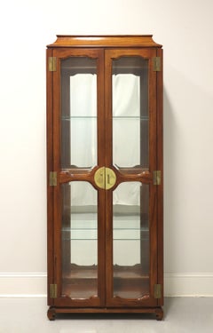 Late 20th Century Asian Ming Style Lighted Curio Display Cabinet