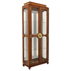 Late 20th Century Asian Ming Style Lighted Curio Display Cabinet