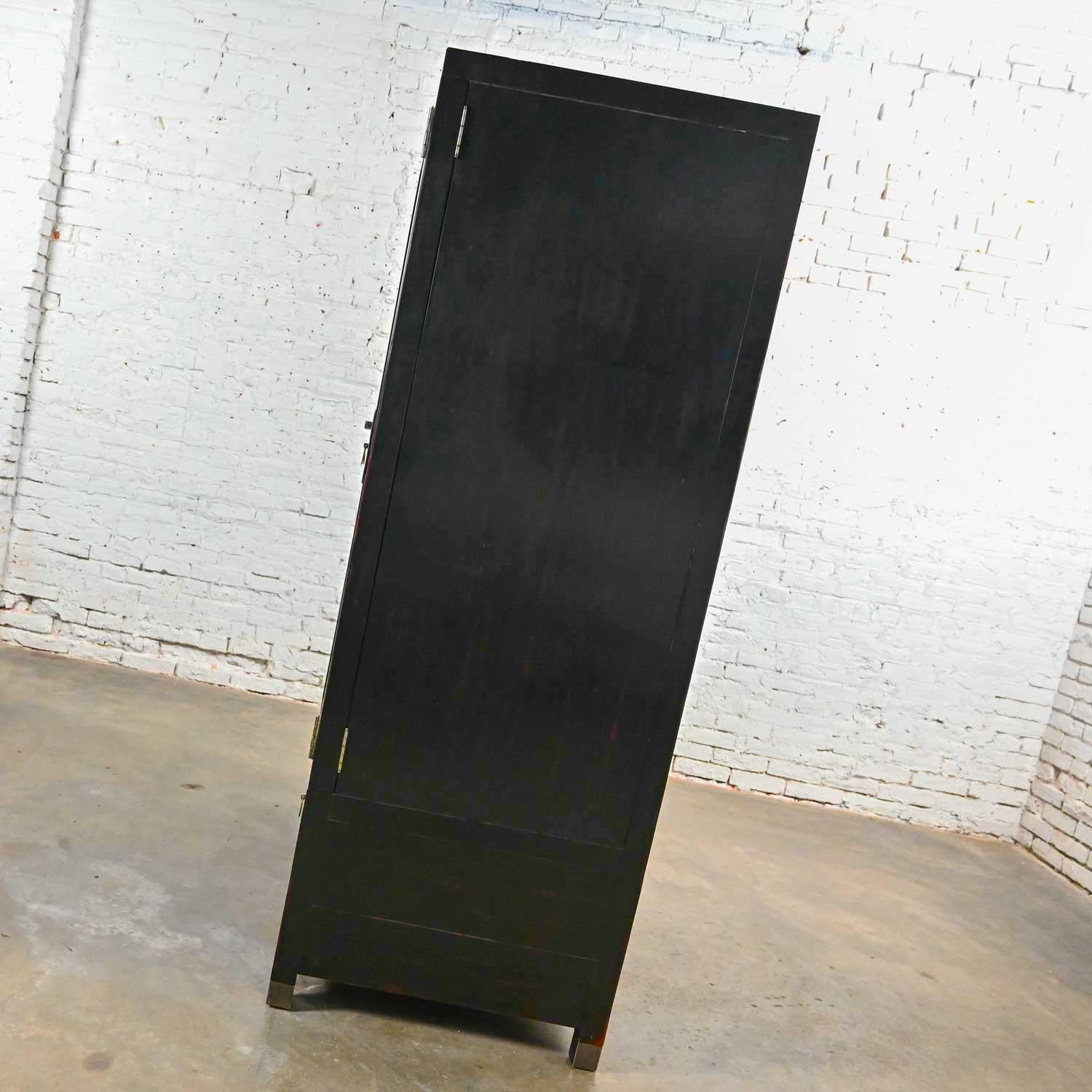 Chinese Late 20th Century Asian Style Baker Milling Road Entertainment Storage Cabinet