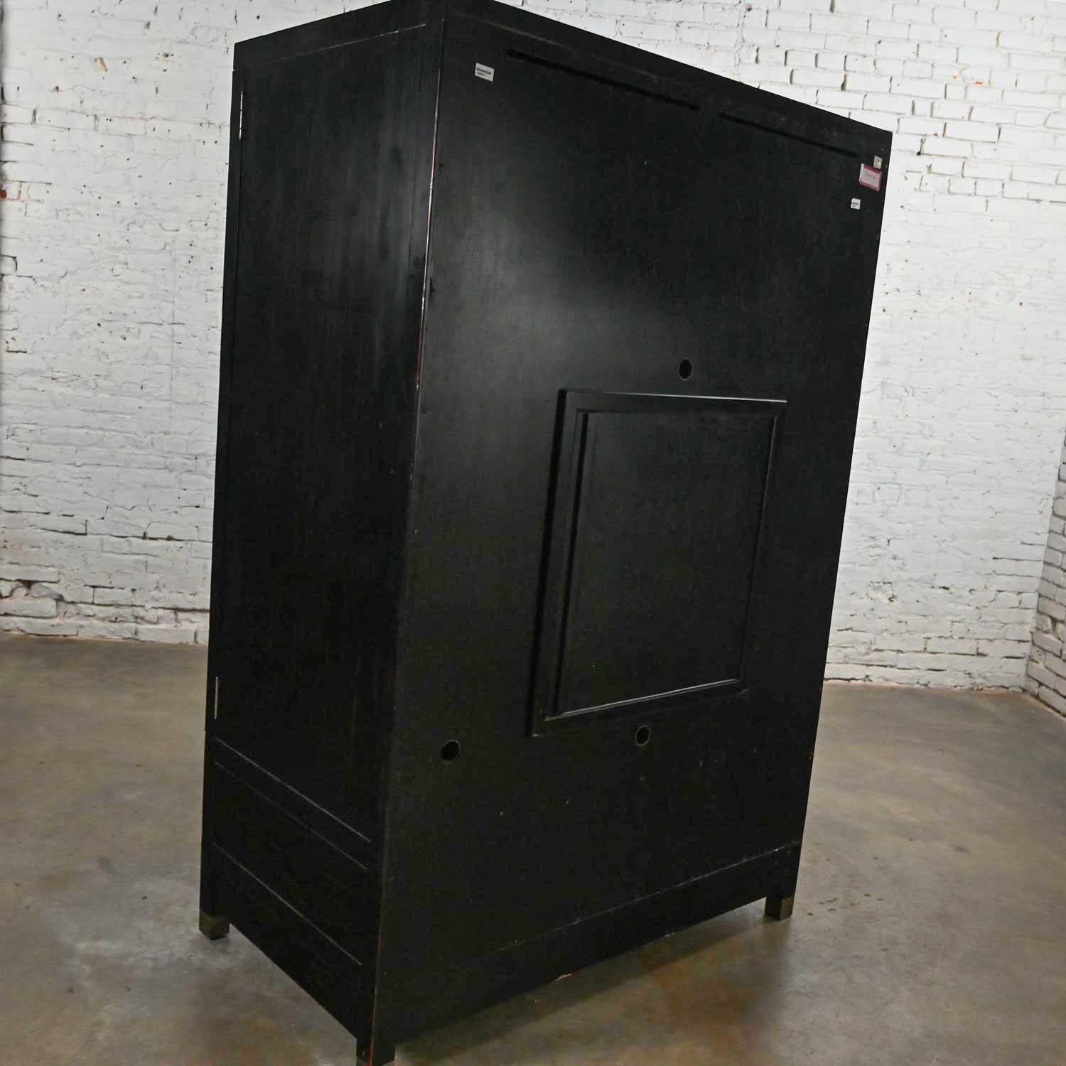 Metal Late 20th Century Asian Style Baker Milling Road Entertainment Storage Cabinet