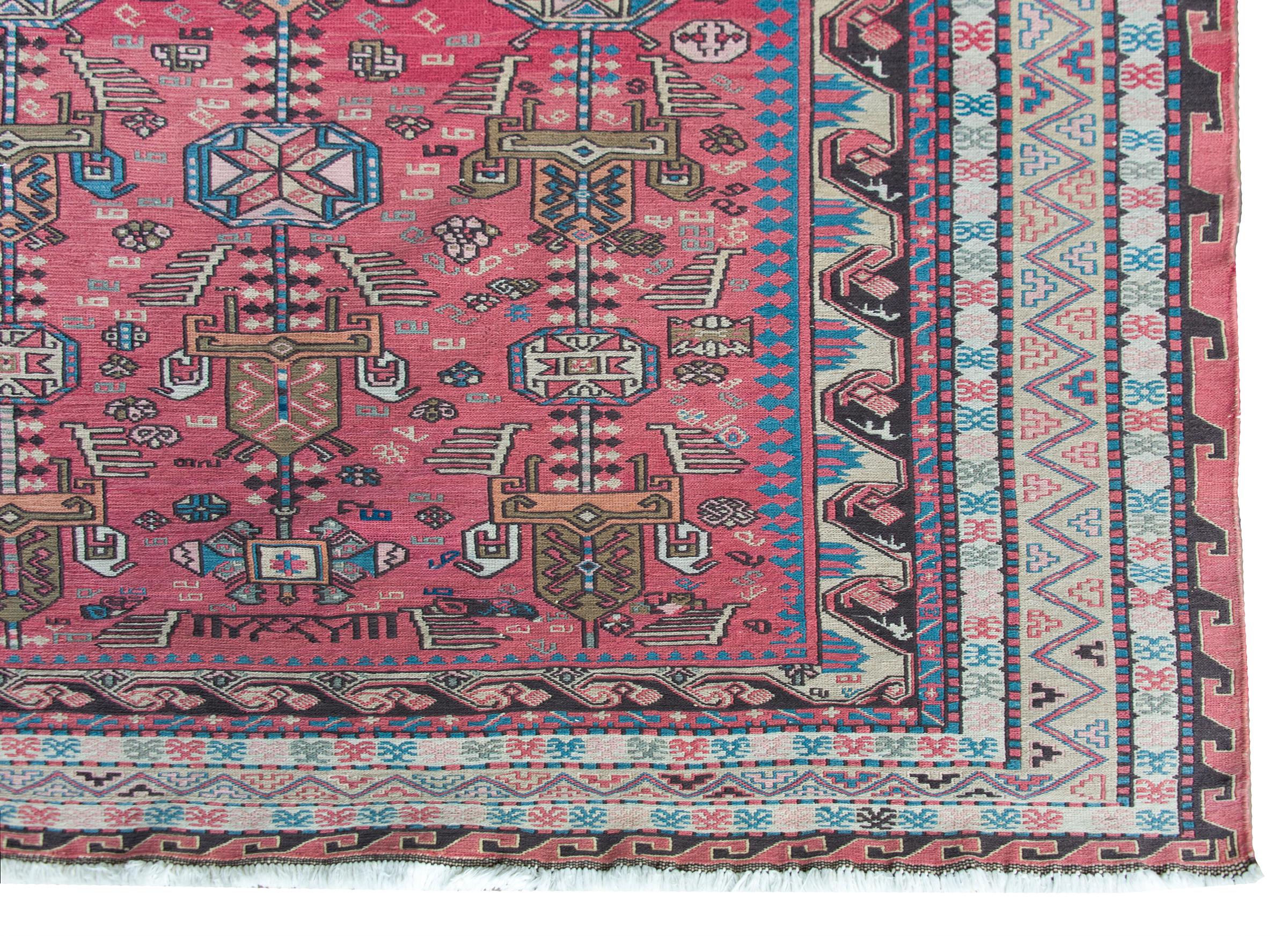 Late 20th Century Azerbaijani Sumac Rug For Sale 4