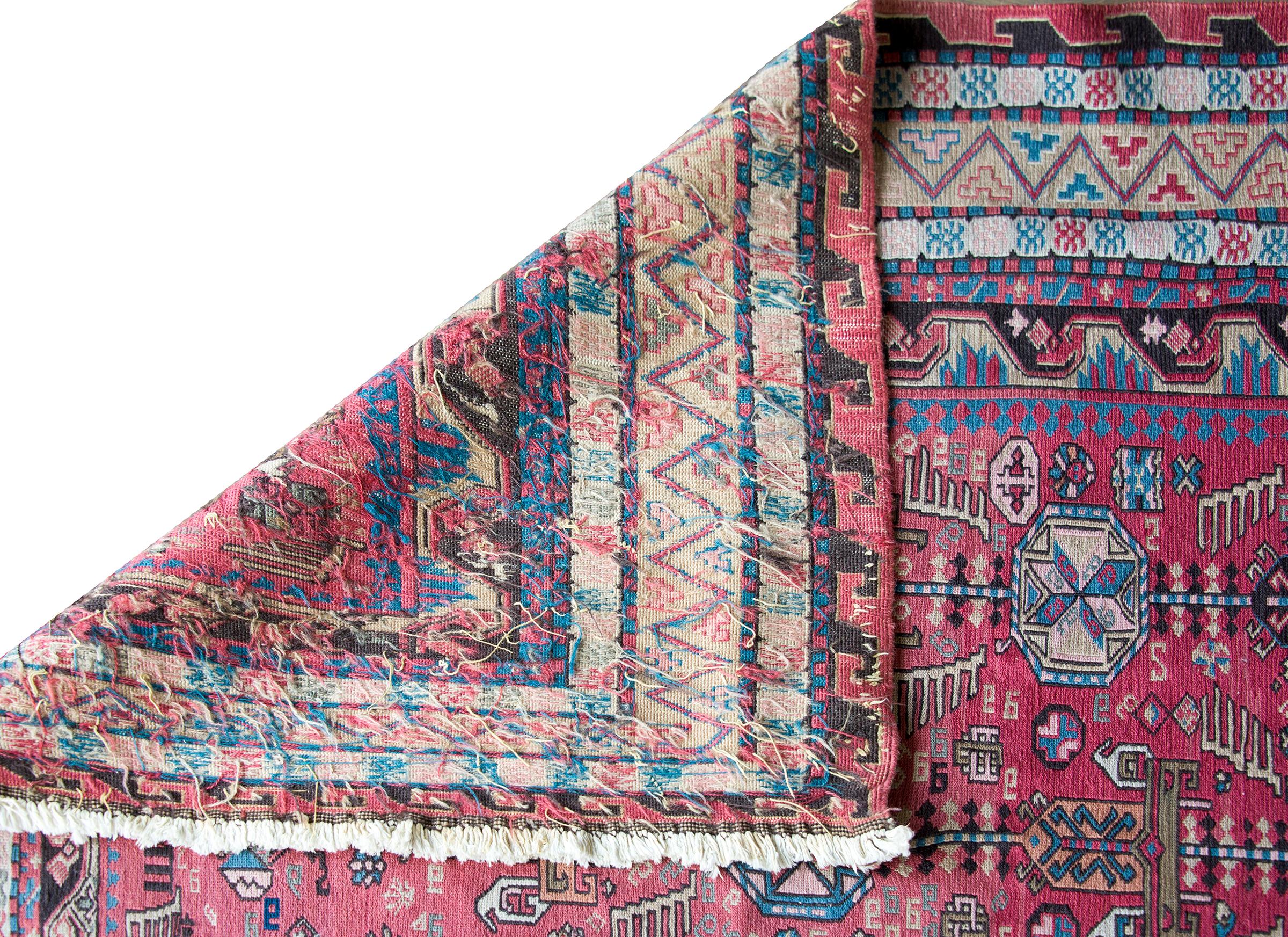Azerbaijaniischer Sumac-Teppich des späten 20. Jahrhunderts im Angebot 3
