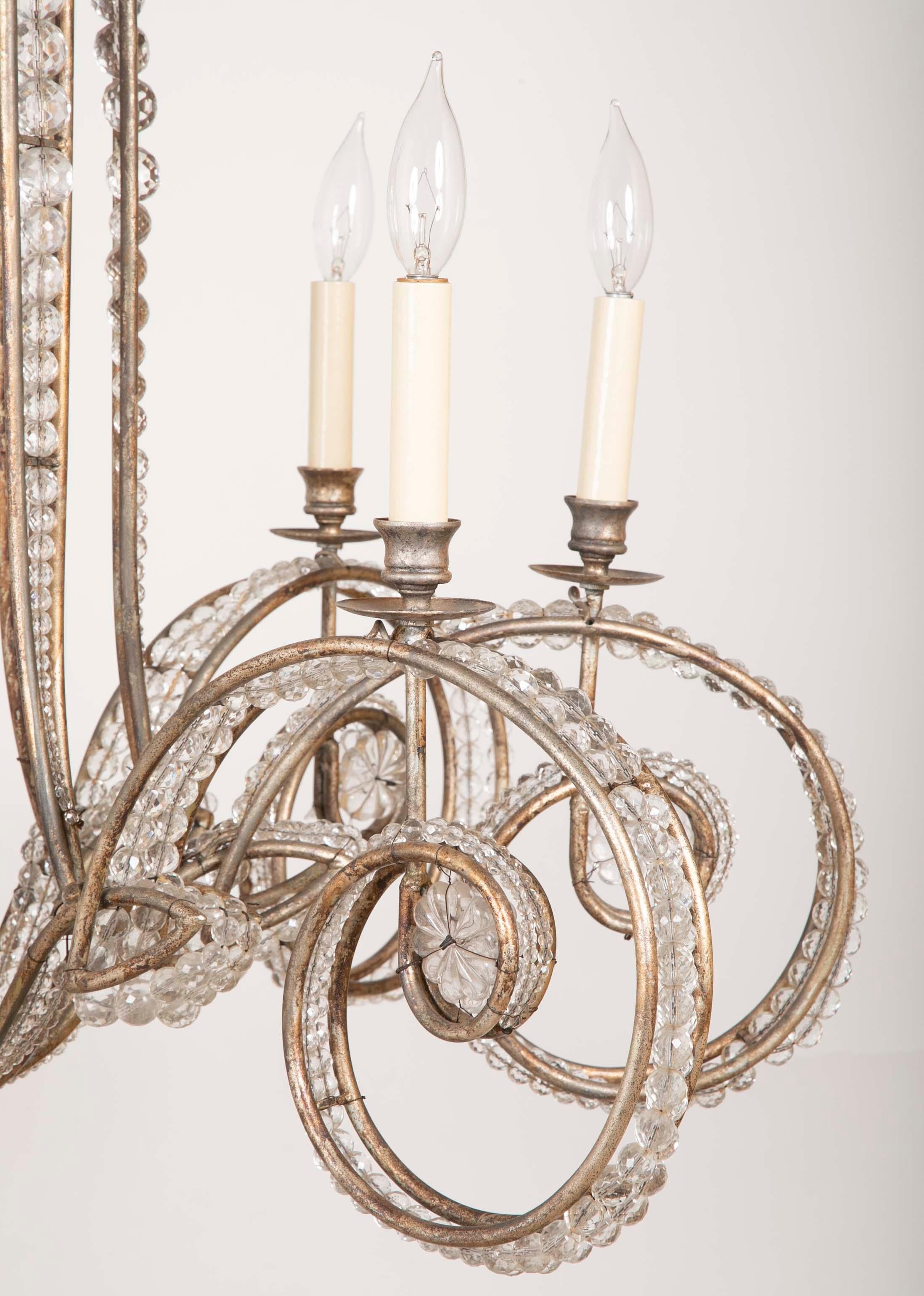 Late 20th Century Bagues Style Chandelier In Good Condition In Stamford, CT