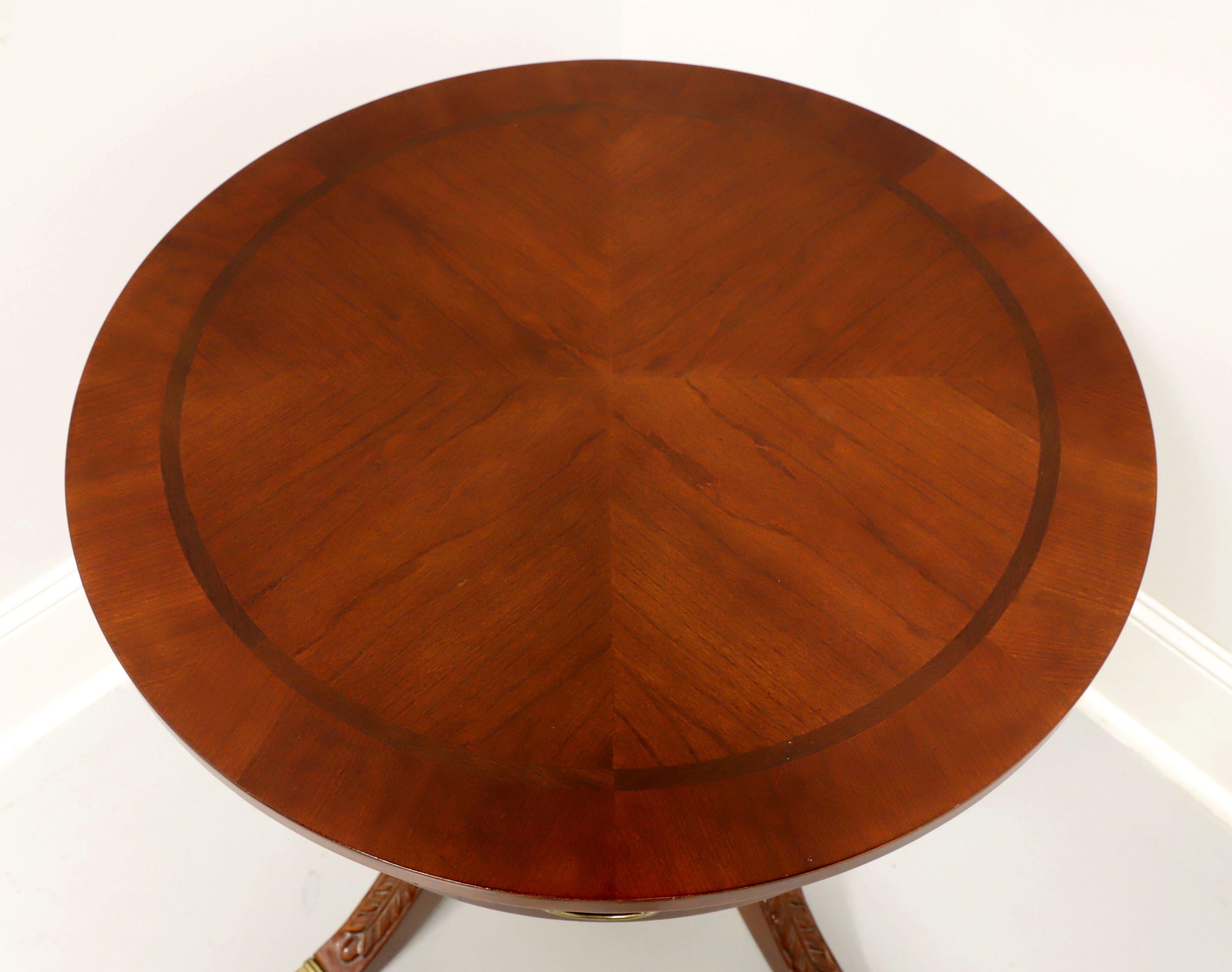 Late 20th Century Banded Inlaid Cherry Georgian Round Drum Table 1
