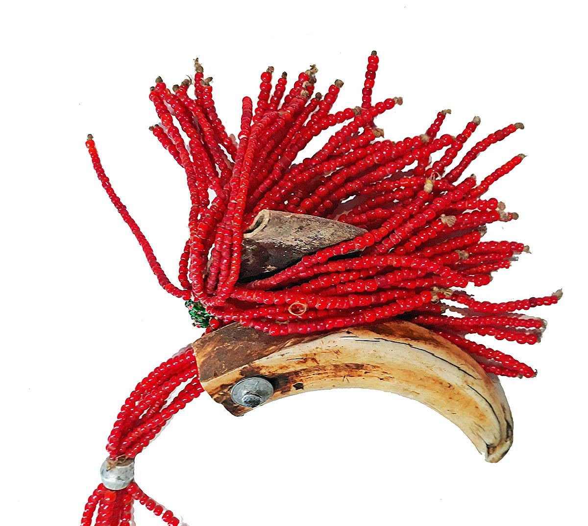 Late 20th Century Bead and Tusk Headdress from Ethiopia 5