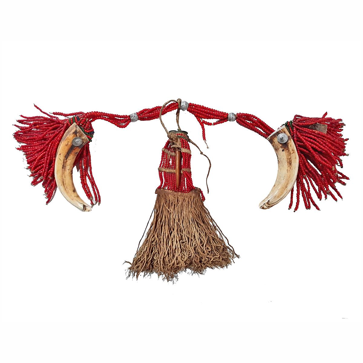 Late 20th Century Bead and Tusk Headdress from Ethiopia 7