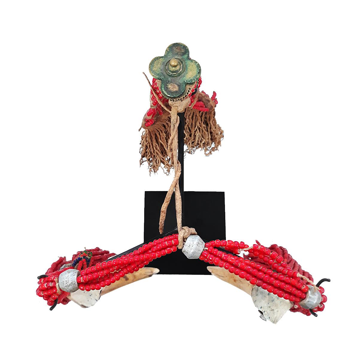 Late 20th Century Bead and Tusk Headdress from Ethiopia 1