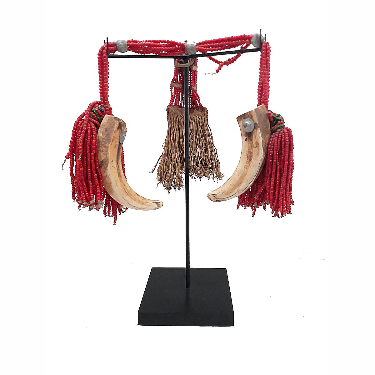 Late 20th Century Bead and Tusk Headdress from Ethiopia 3
