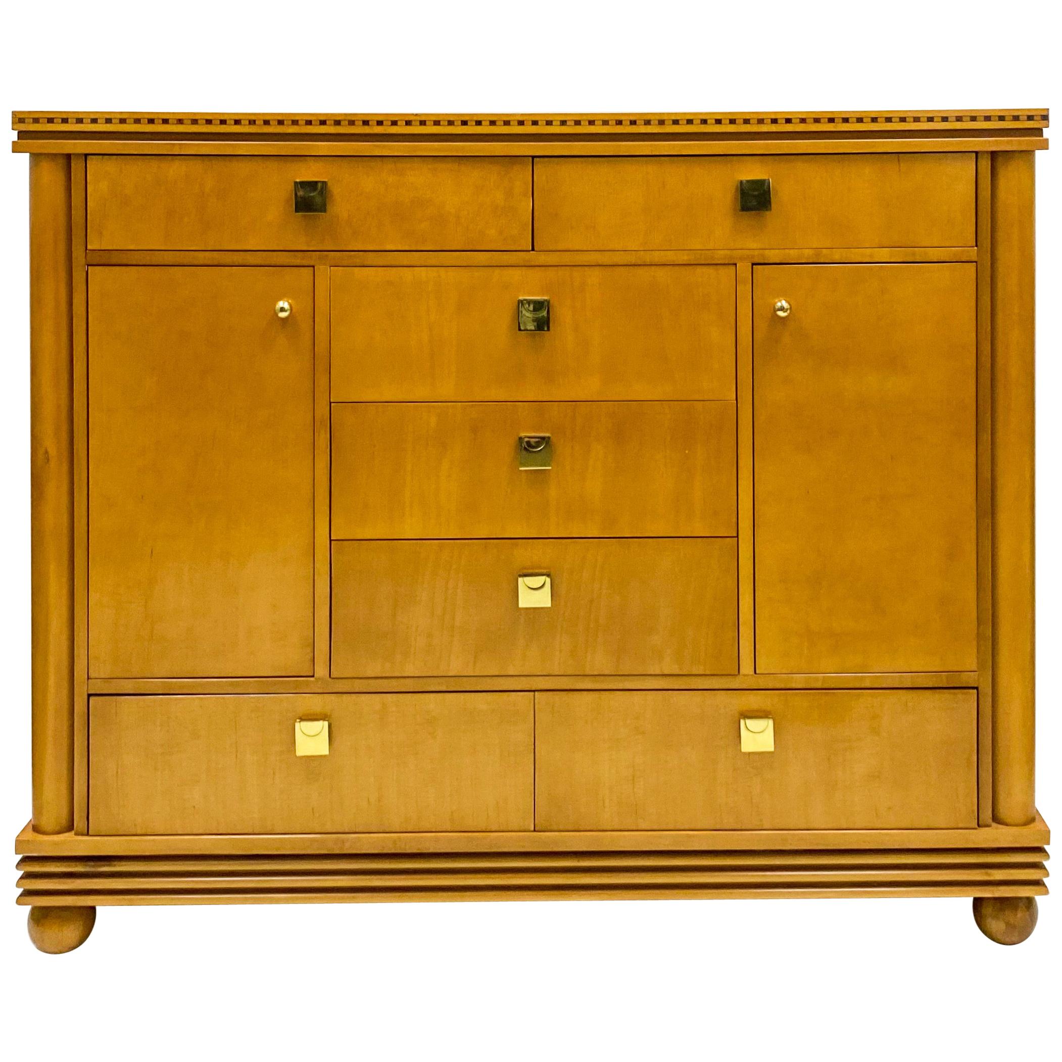 Late 20th Century Biedermeier Style Satinwood Chest by Hickory White Furniture