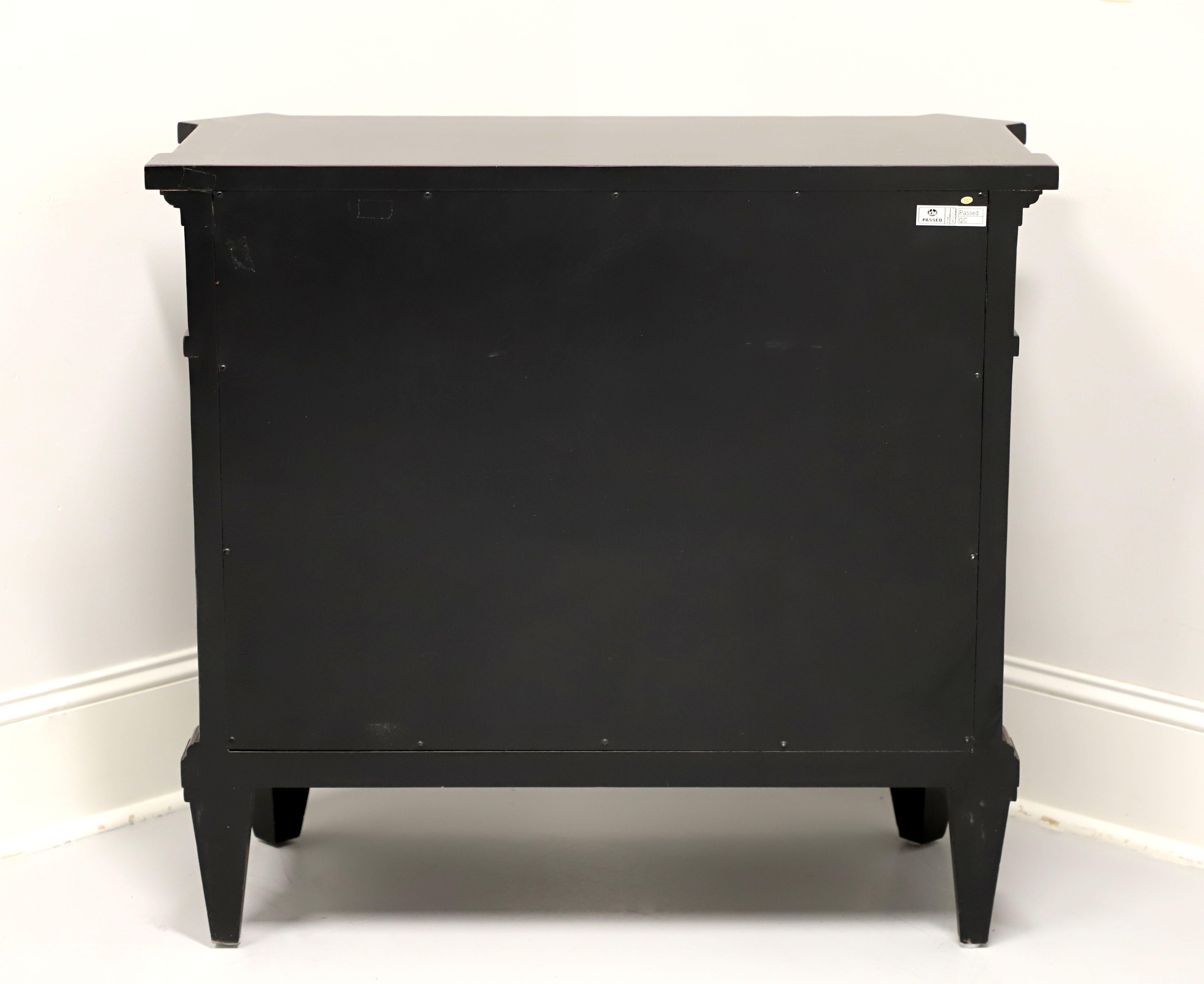 Late 20th Century Black Hand Painted French Louis XVI Console Cabinet In Good Condition For Sale In Charlotte, NC