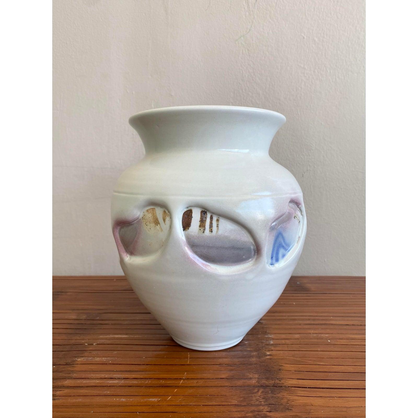 Mid-Century moderno Vaso in ceramica Studio Pottery della fine del XX secolo in vendita
