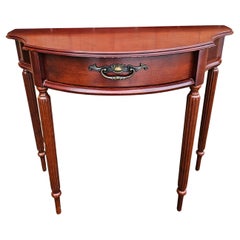 Vintage Late 20th Century Bombay Furniture Federal Style Mahogany Console Table