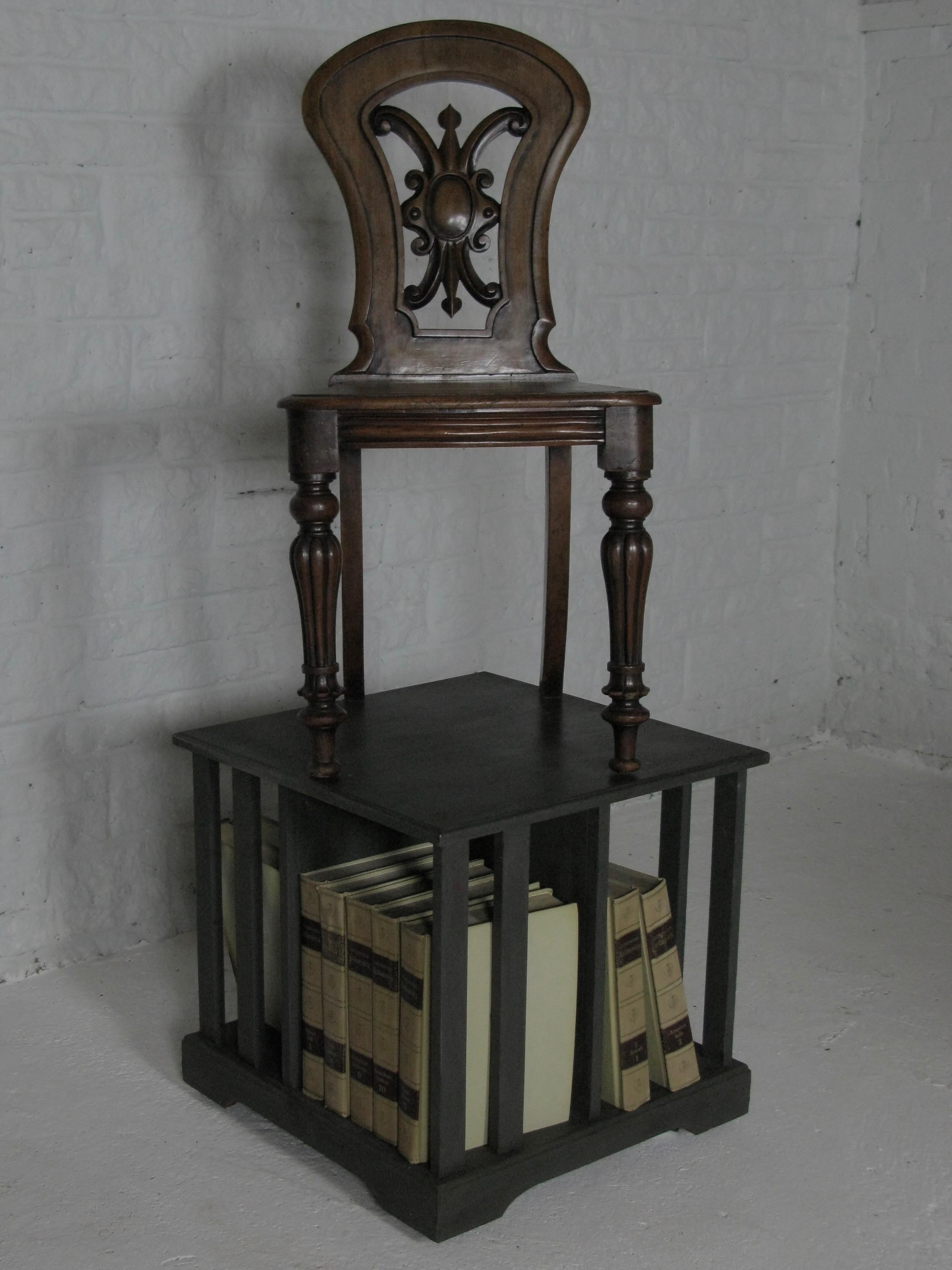 British Late 20th Century, Bookcase, Book Table, Bookrack Table, Vintage Book Table For Sale