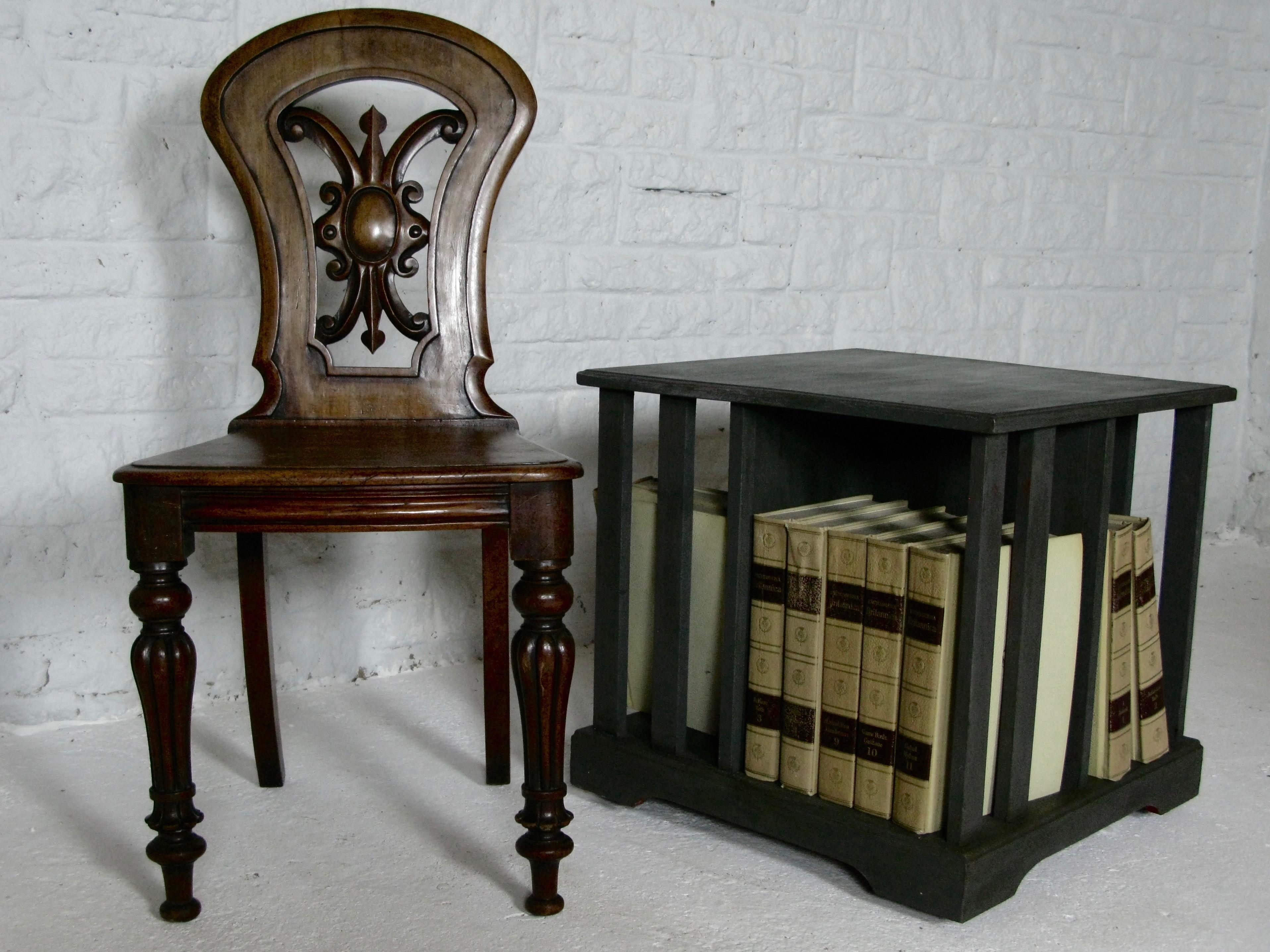 Painted Late 20th Century, Bookcase, Book Table, Bookrack Table, Vintage Book Table For Sale