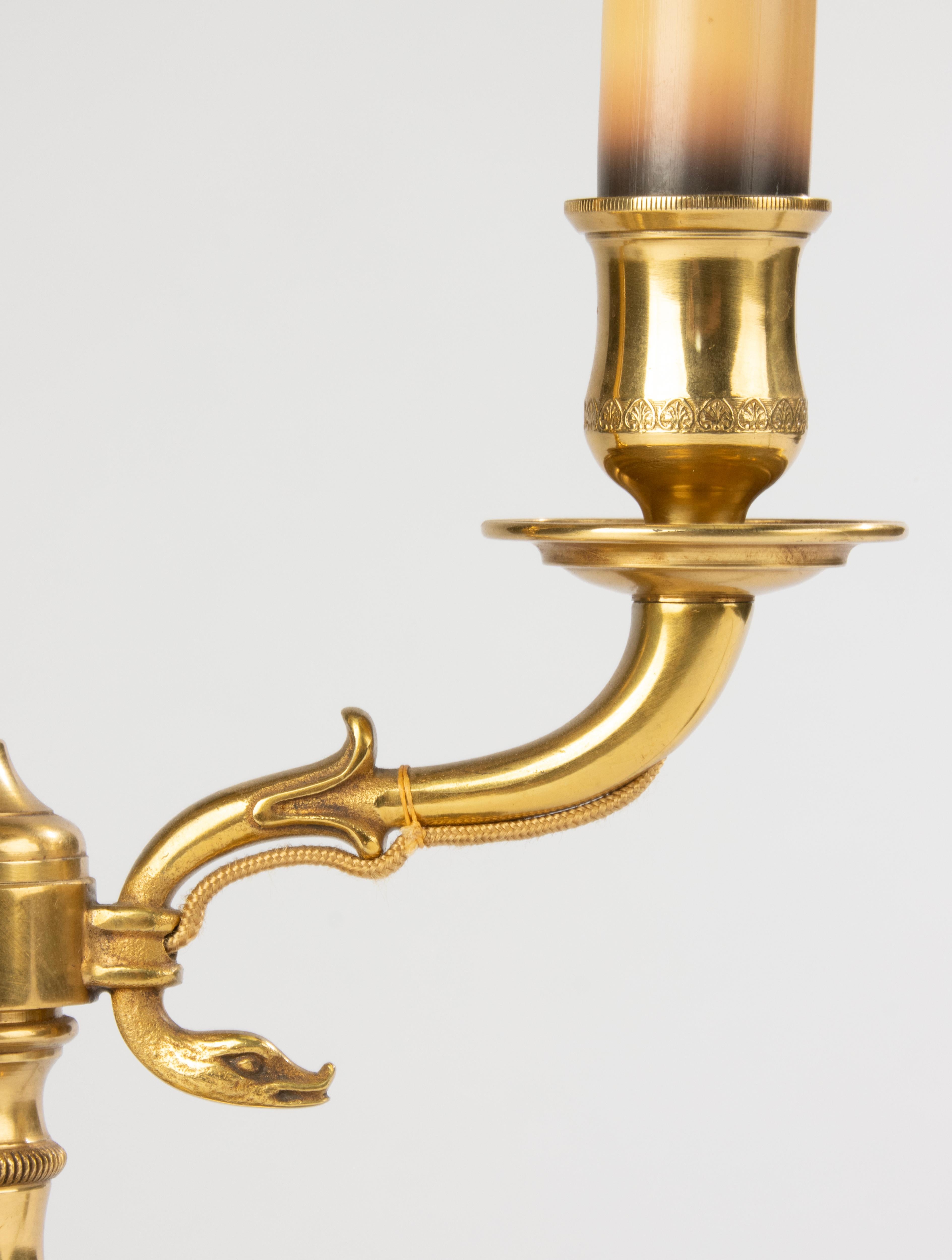 Late 20th Century Bouillotte Table Lamp – Neoclassical Style – Gilt Bronze For Sale 6
