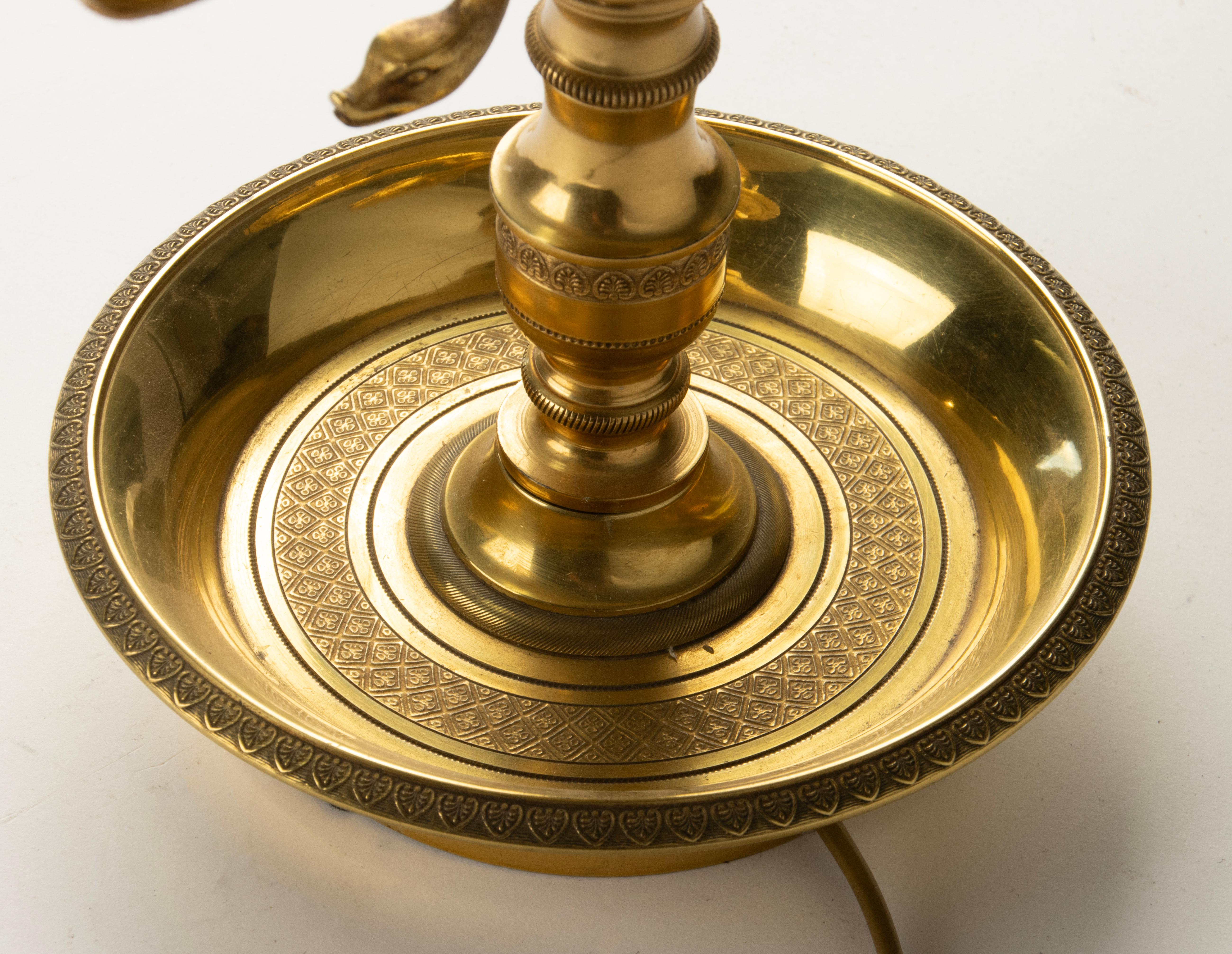 Late 20th Century Bouillotte Table Lamp – Neoclassical Style – Gilt Bronze For Sale 9