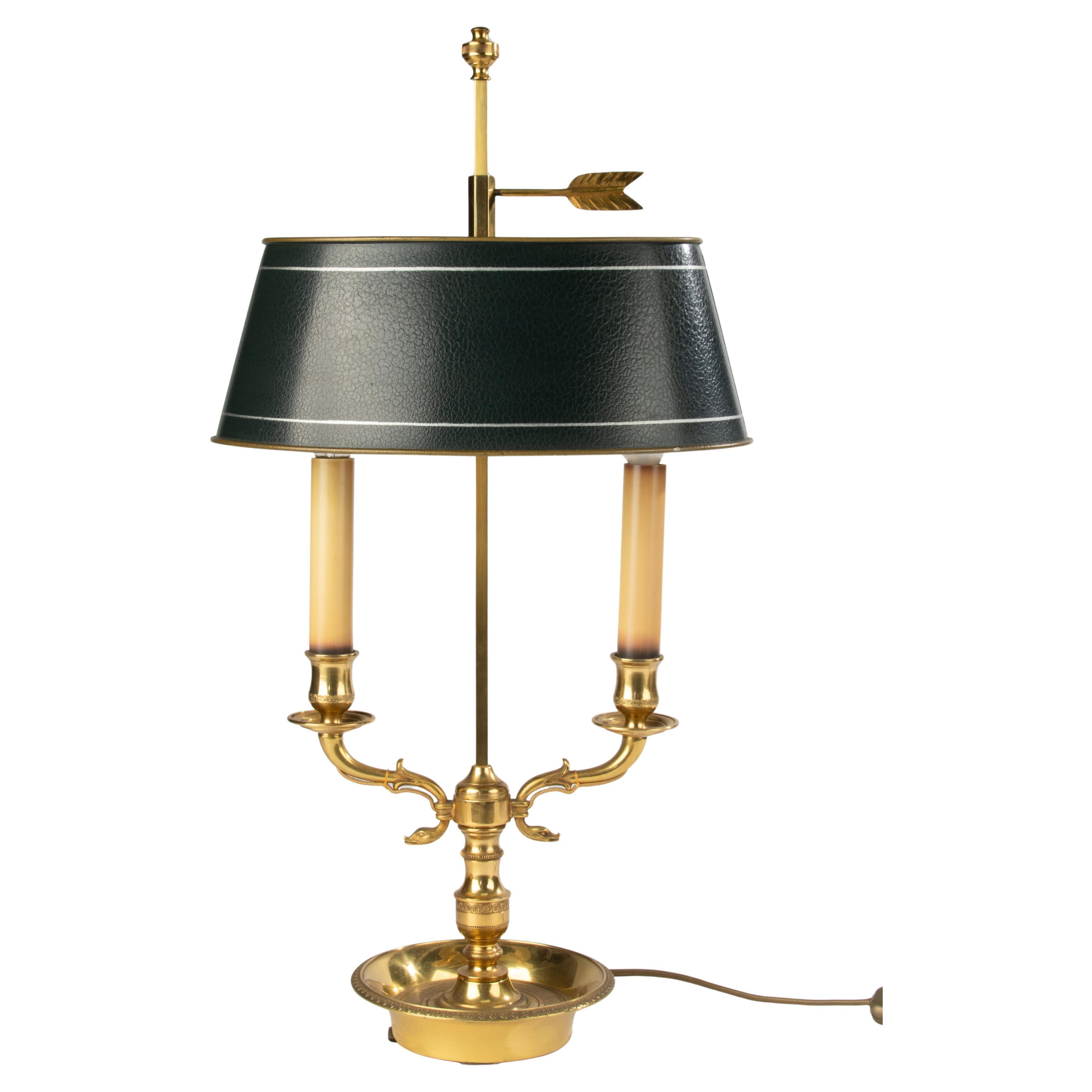 Late 20th Century Bouillotte Table Lamp – Neoclassical Style – Gilt Bronze For Sale