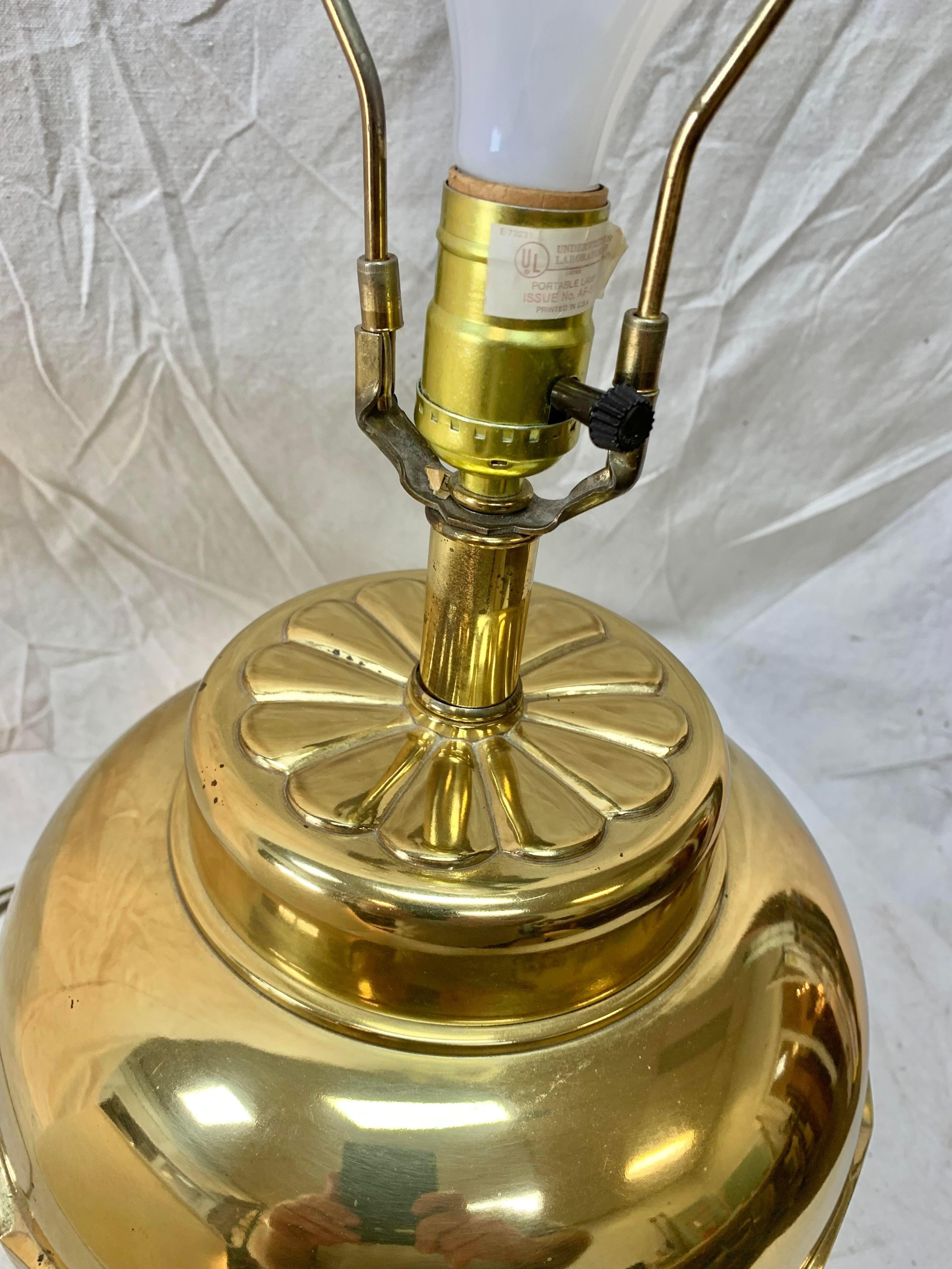 Late 20th Century Brass Table Lamp For Sale 8