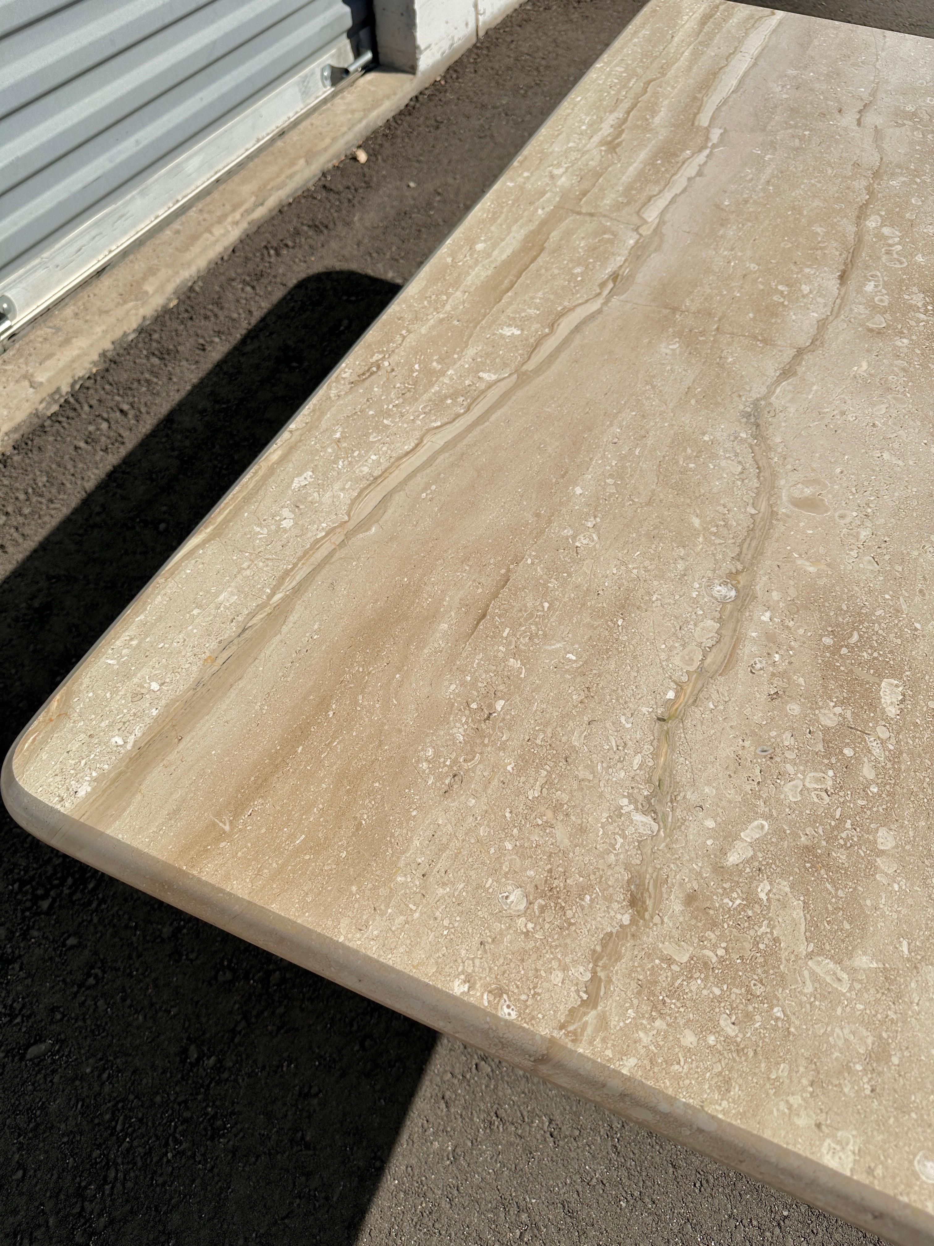 Late 20th Century Breccia Sarda Rectangle Marble Coffee Table, Restored 4