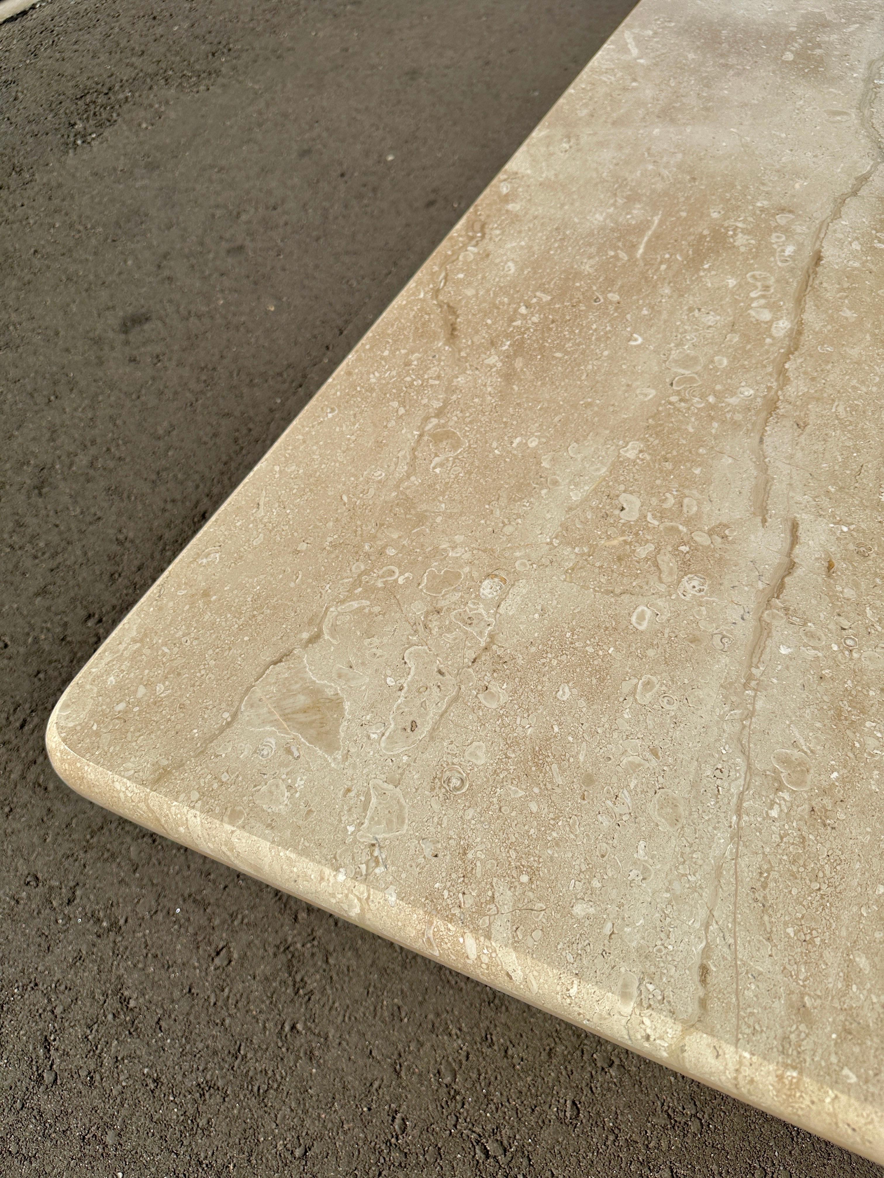 Breccia Marble Late 20th Century Breccia Sarda Rectangle Marble Coffee Table, Restored