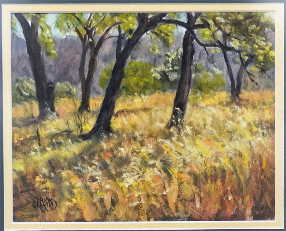 Late 20th Century Brian Grimm Landscape Study Painting In Good Condition For Sale In Seguin, TX