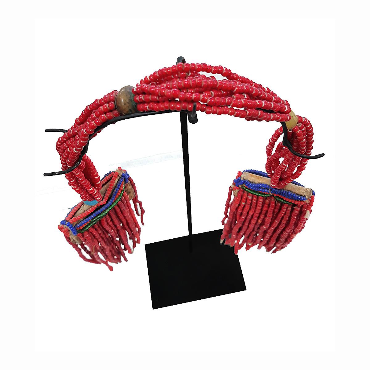An Ethiopian women's headpiece, made of old 