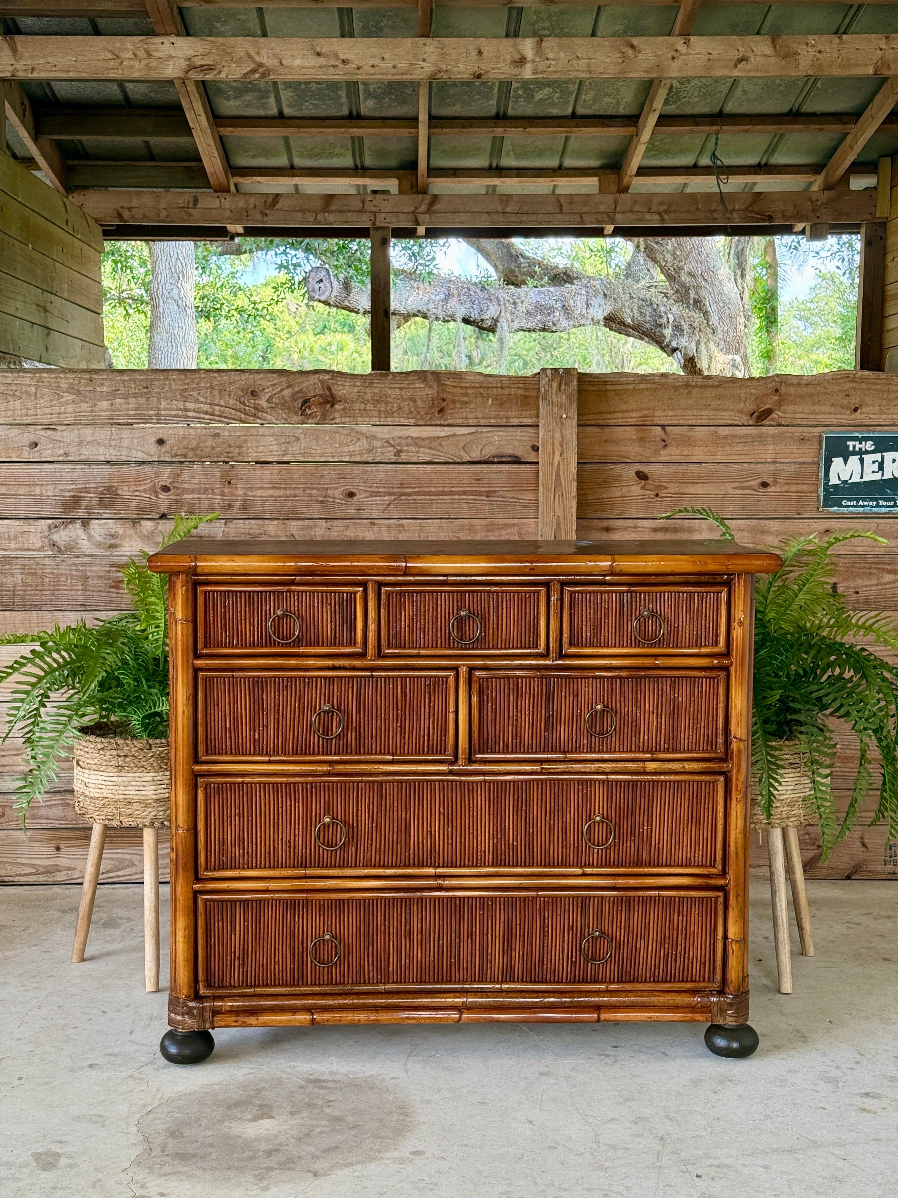 Late 20th Century British Colonial Rattan and Black Lacquered Chest by Milling R 10
